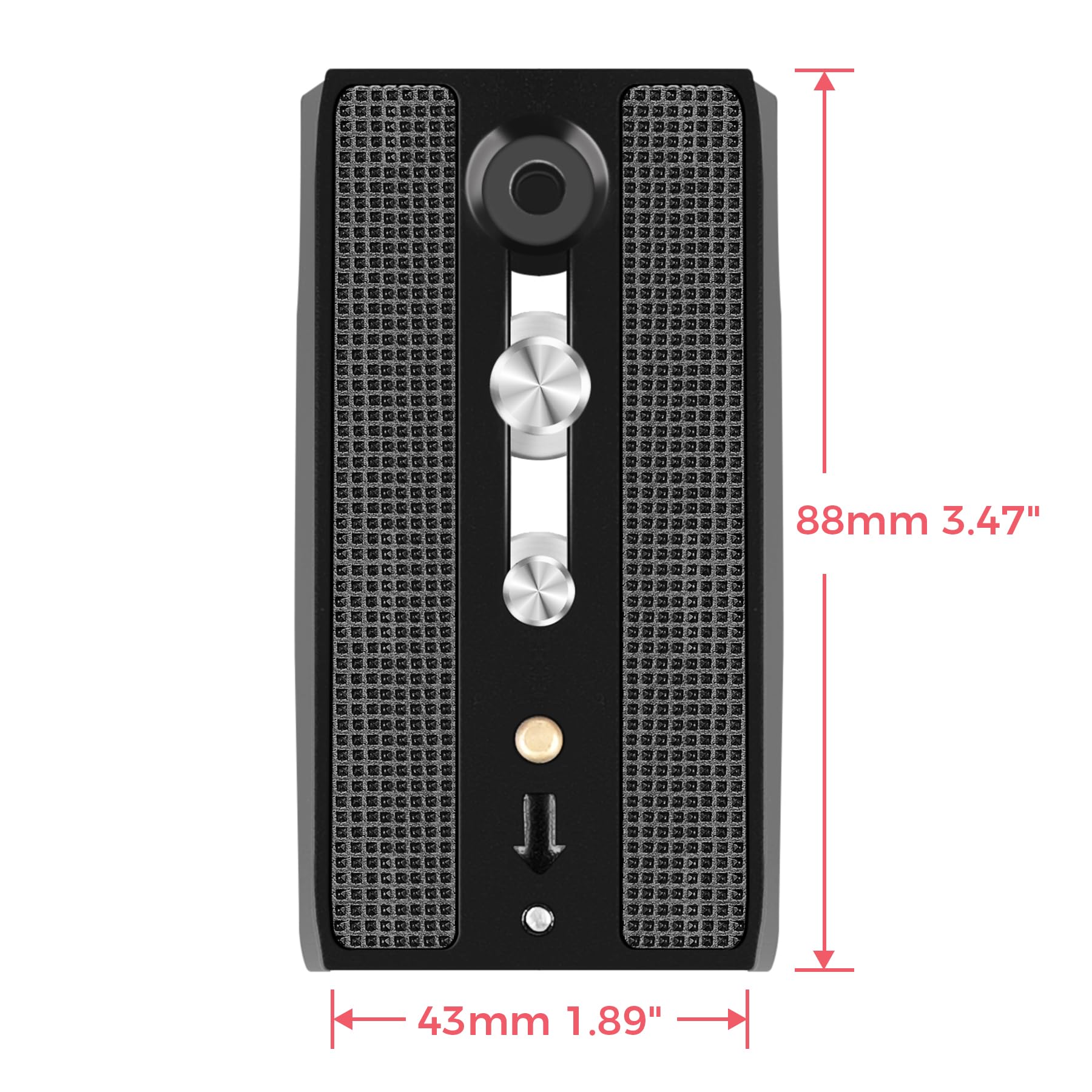 Victiv Quick Release Plate For Fluid Head Camera Tripod, Universal Qr Plate With 1/4 And 3/8 Screw