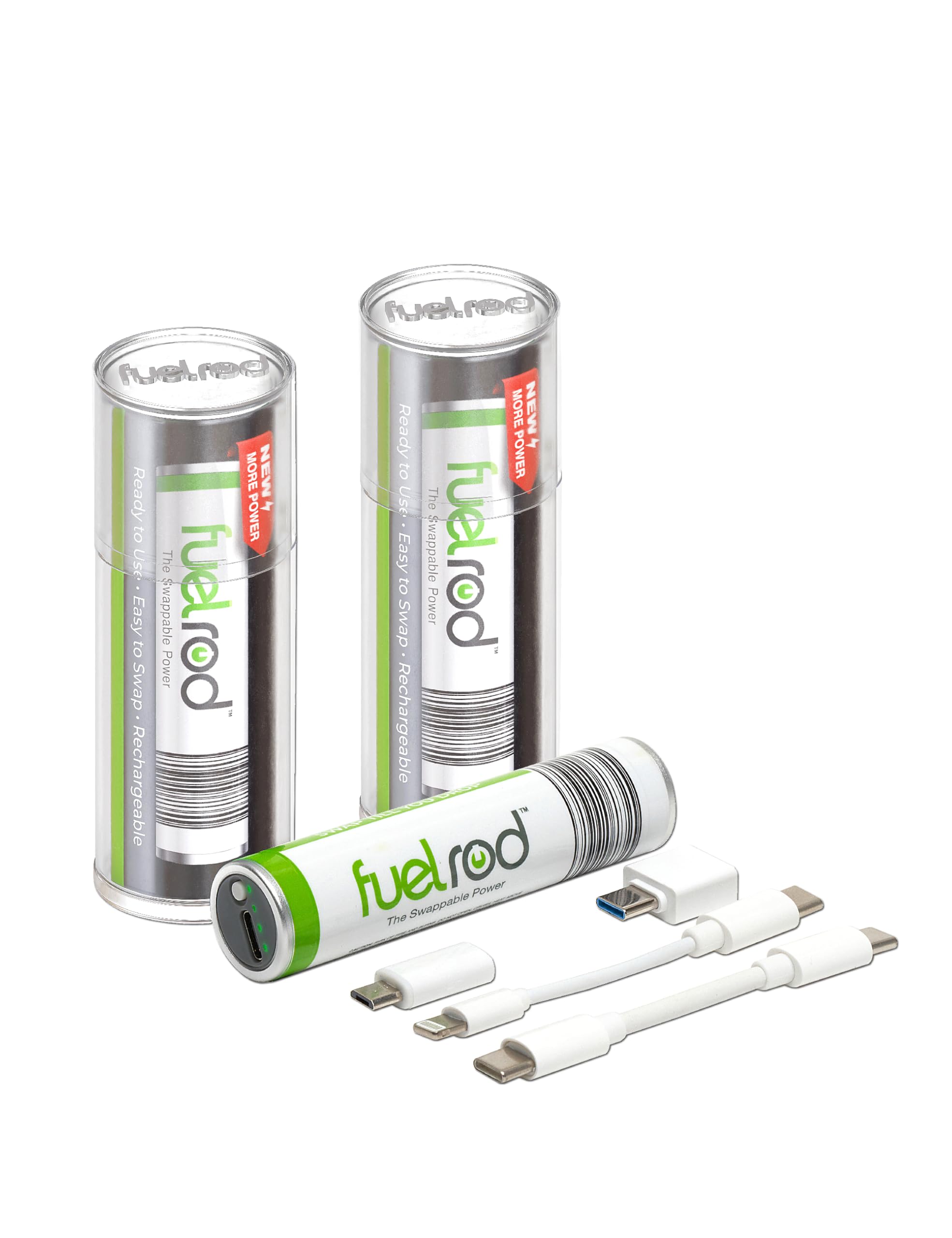 Fuelrod Usb C Portable Charger Kit   Pack Of 2   Includes All Cables & Adapters Compatible With All Tablets & Smart Phones, Rech