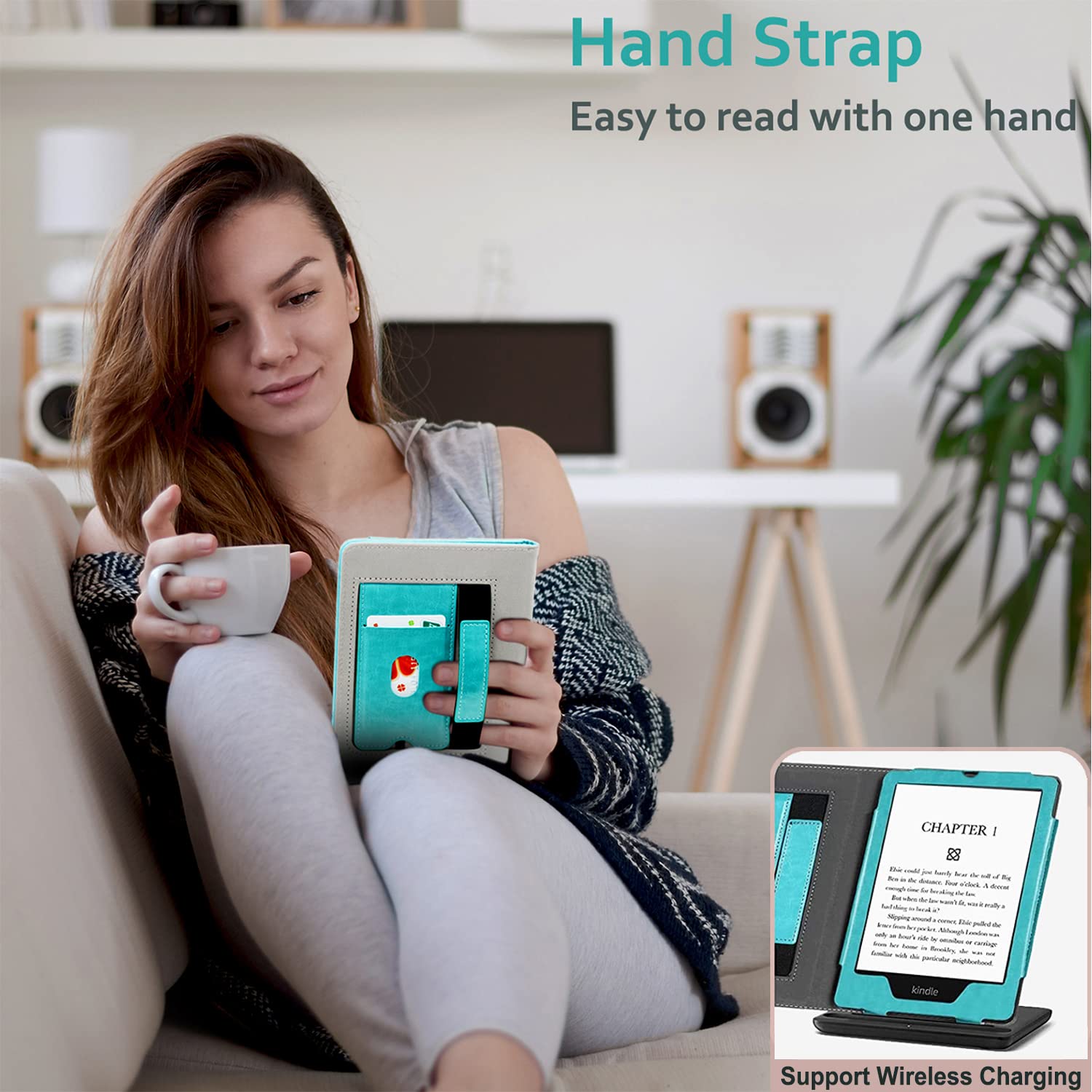 Rsaquar Case For 6.8'' Kindle Paperwhite (11Th Generation 2021) And Kindle Paperwhite Signature Edition, Slim Pu Leather Cover W