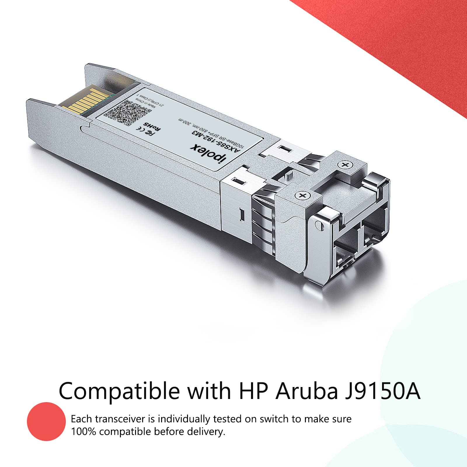 Ipolex 10G Sr Sfp+ Lc Multimode Transceiver, 10Gbase Sr Fiber Module For Hpe Procurve J9150A/Hpe Aruba Jl748A/J9150D/J9150Dcm (M