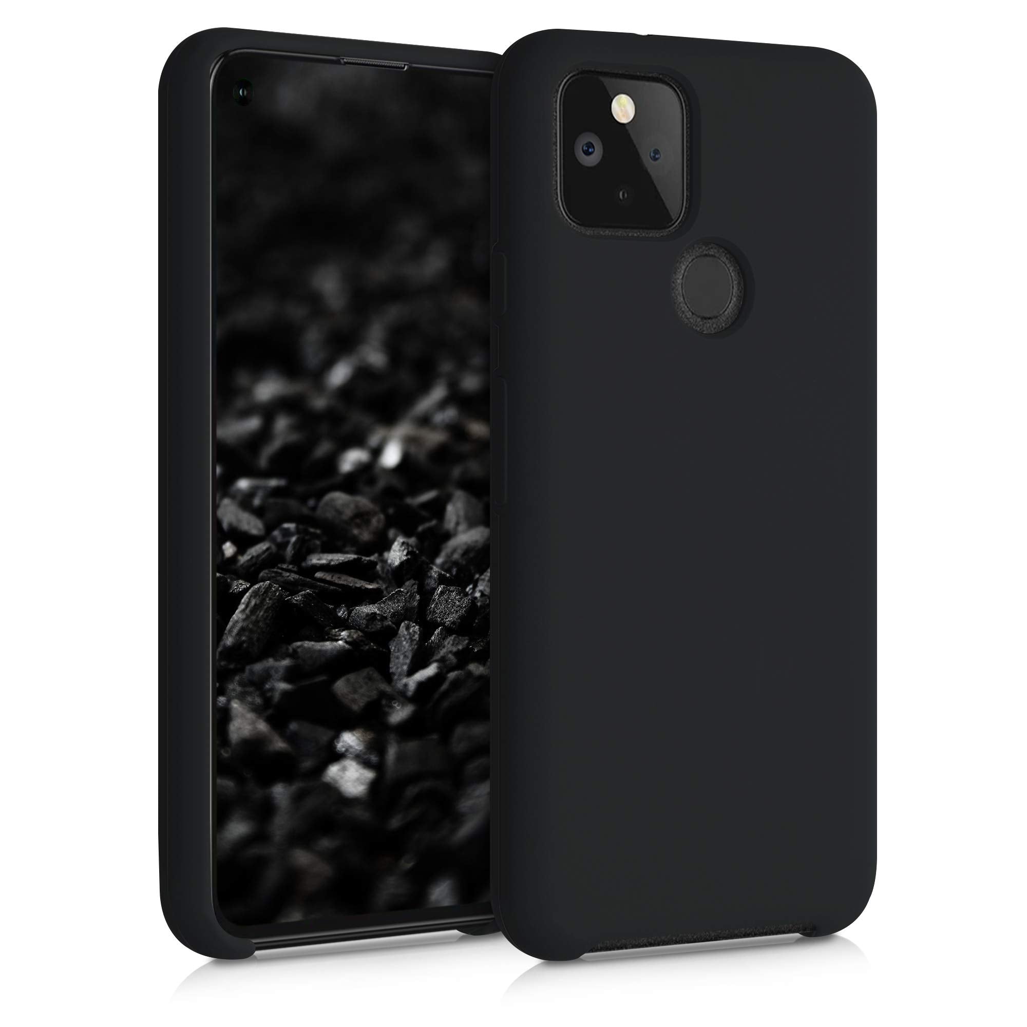 Kwmobile Case Compatible With Google Pixel 5 Case   Tpu Silicone Phone Cover With Soft Finish   Black