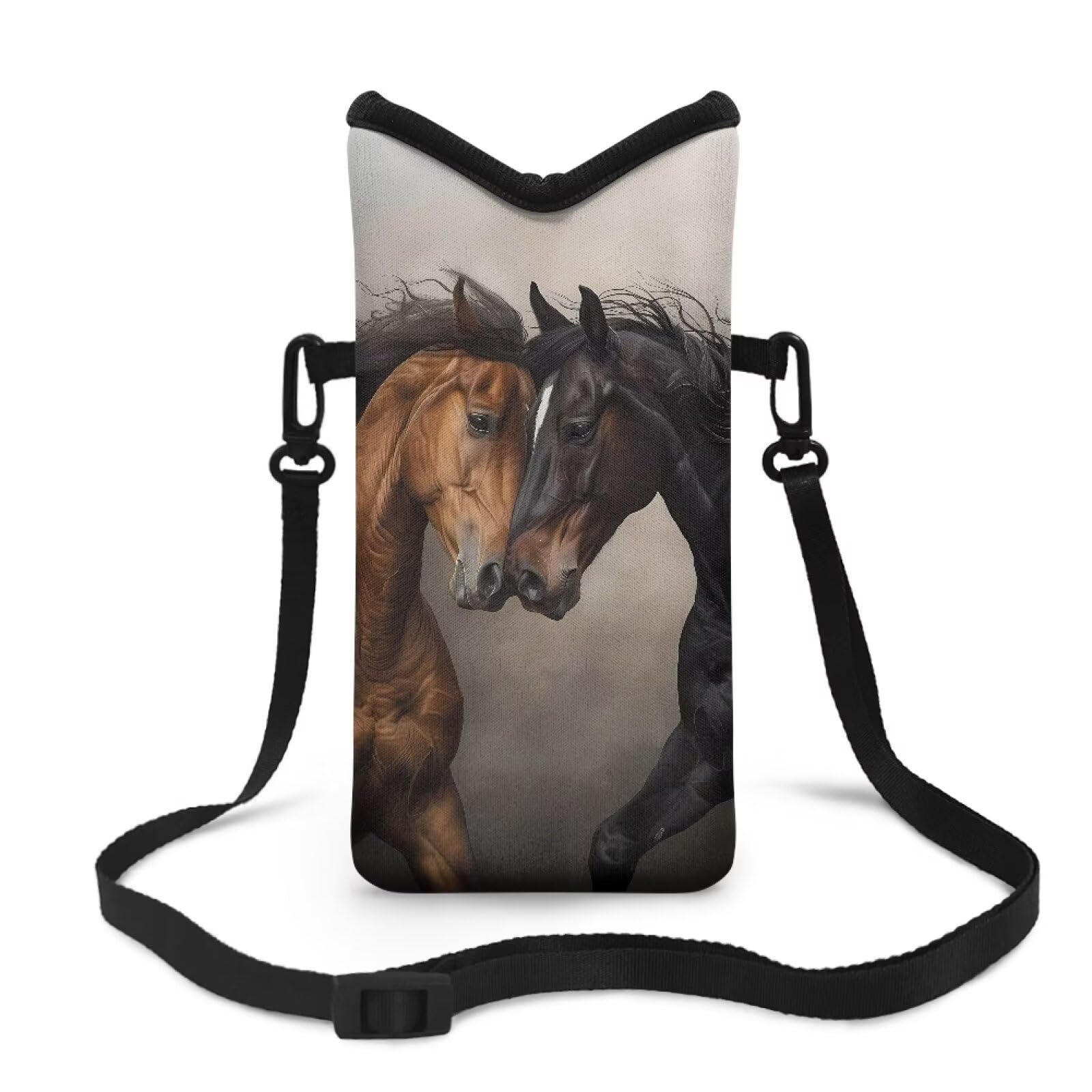 Txsniver Neoprene Cellphone Sleeve Pouch Waterproof Phone Bag with Adjustable Crossbody Strap Shockproof Phone Purse, Hook and L