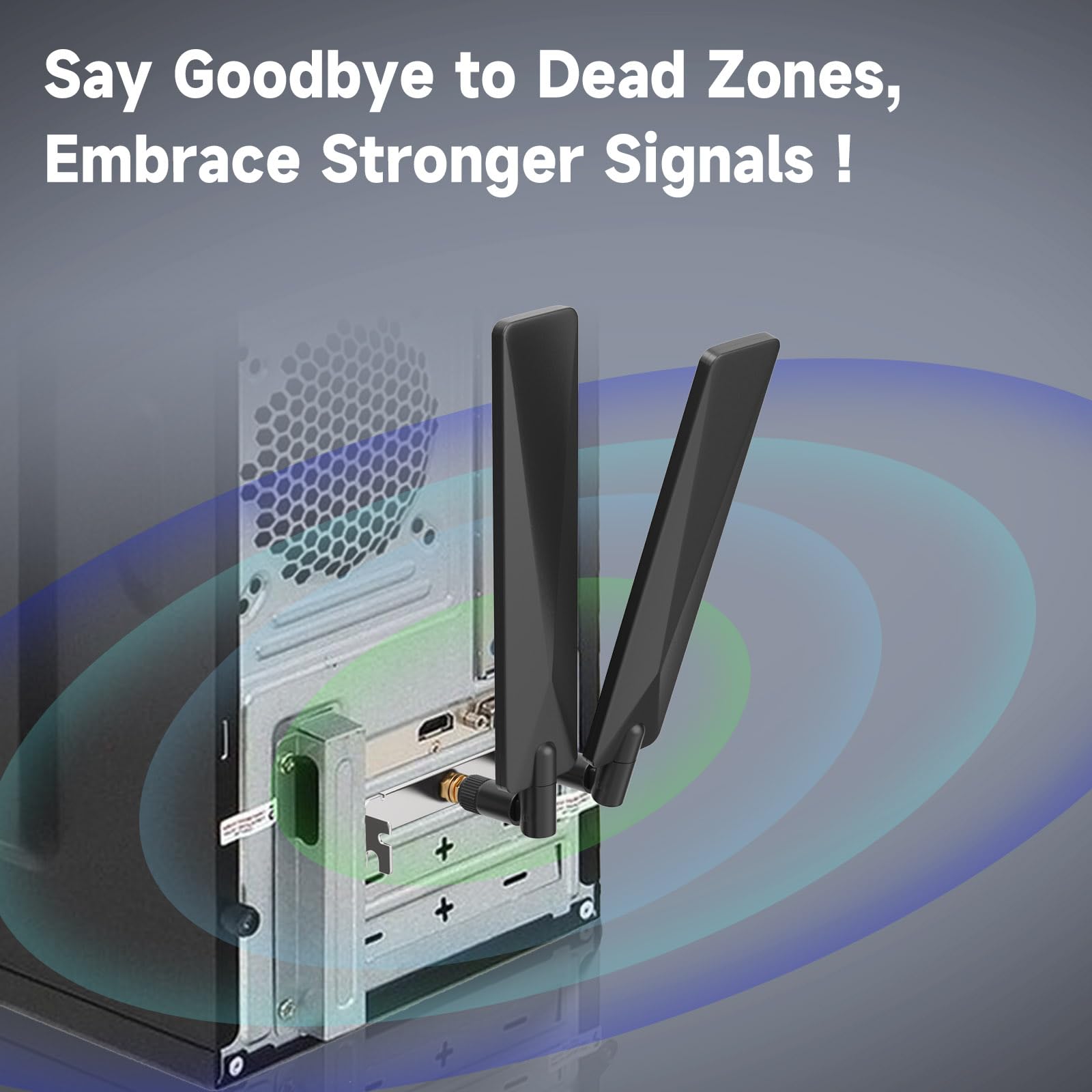 Bingfu Tri Band Wifi 2.4Ghz 5Ghz 6E Wifi6 Antenna & 8Inch U.Fl Ipx Ipex To Rp Sma Cable With Pci Slot Bracket For M.2 Ngff Intel