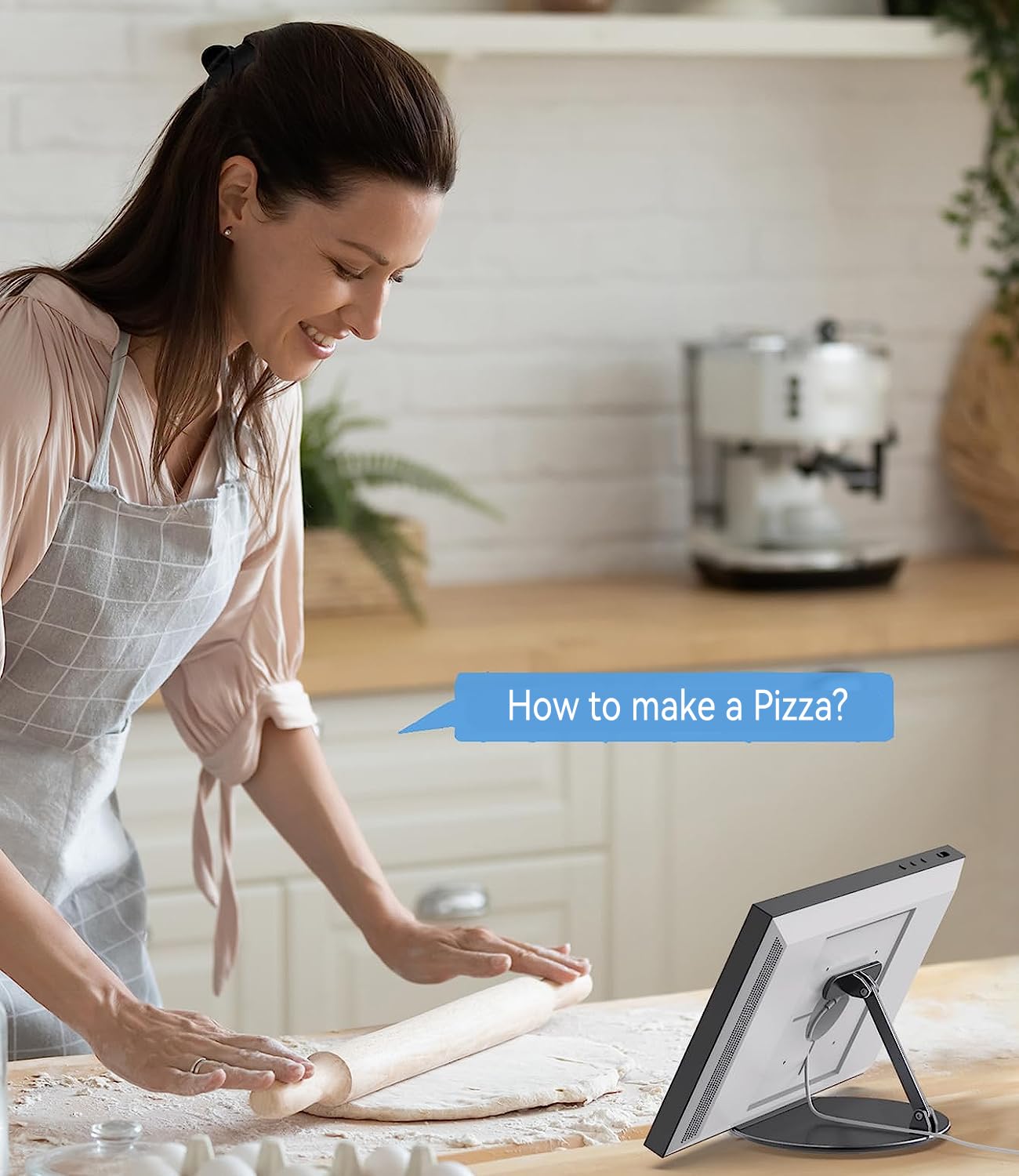 Almoz Swivel And Tilt Stand For Echo Show 15, Aluminum Stand For Show 15.6'' Smart Display And Up To 18'' Ipad/Tablets, With 360