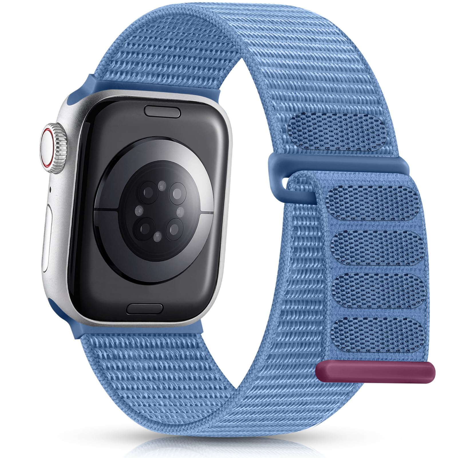 Getino Compatible For Apple Watch Band 46Mm 42Mm 44Mm 45Mm 49Mm 40Mm 41Mm 38Mm, Adjustable Stretchy Nylon Weave Sport Strap For