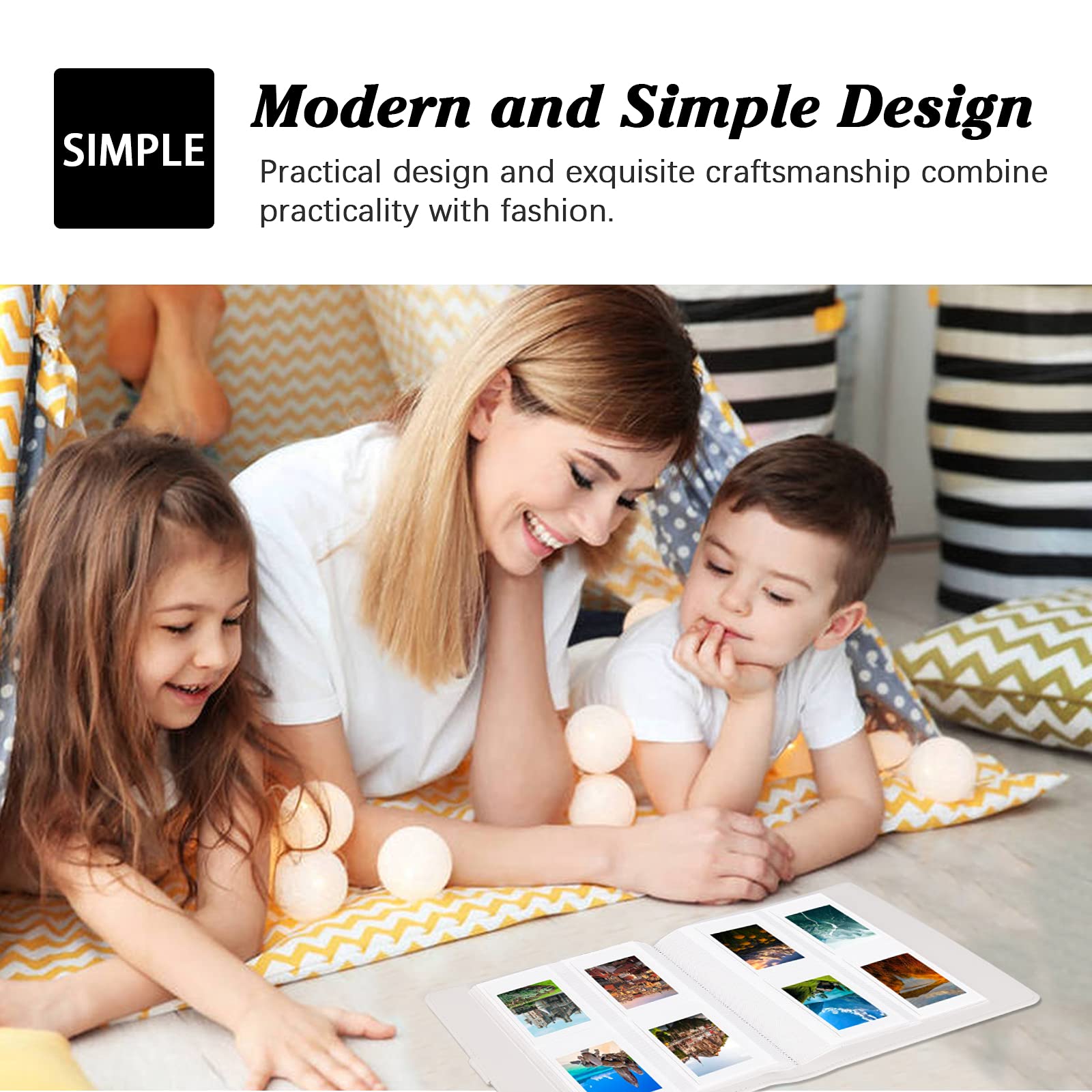 256 Pockets Photo Album For Kodak Mini Shot,Kodak Mini Shot 2 Retro Instant Camera,2X3 Photo Paper (2.1'X3.4') (White)