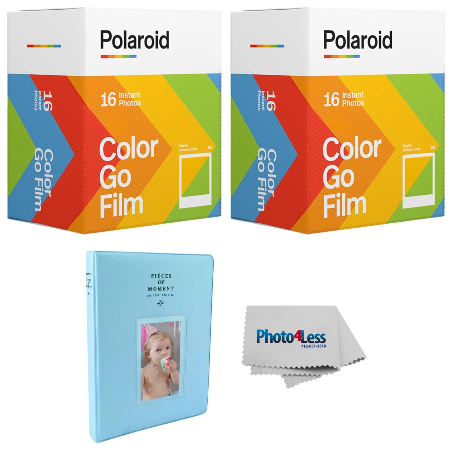 Polaroid GO Color Instant Film  Double Pack X2, Photo Album for Polaroid GO Film