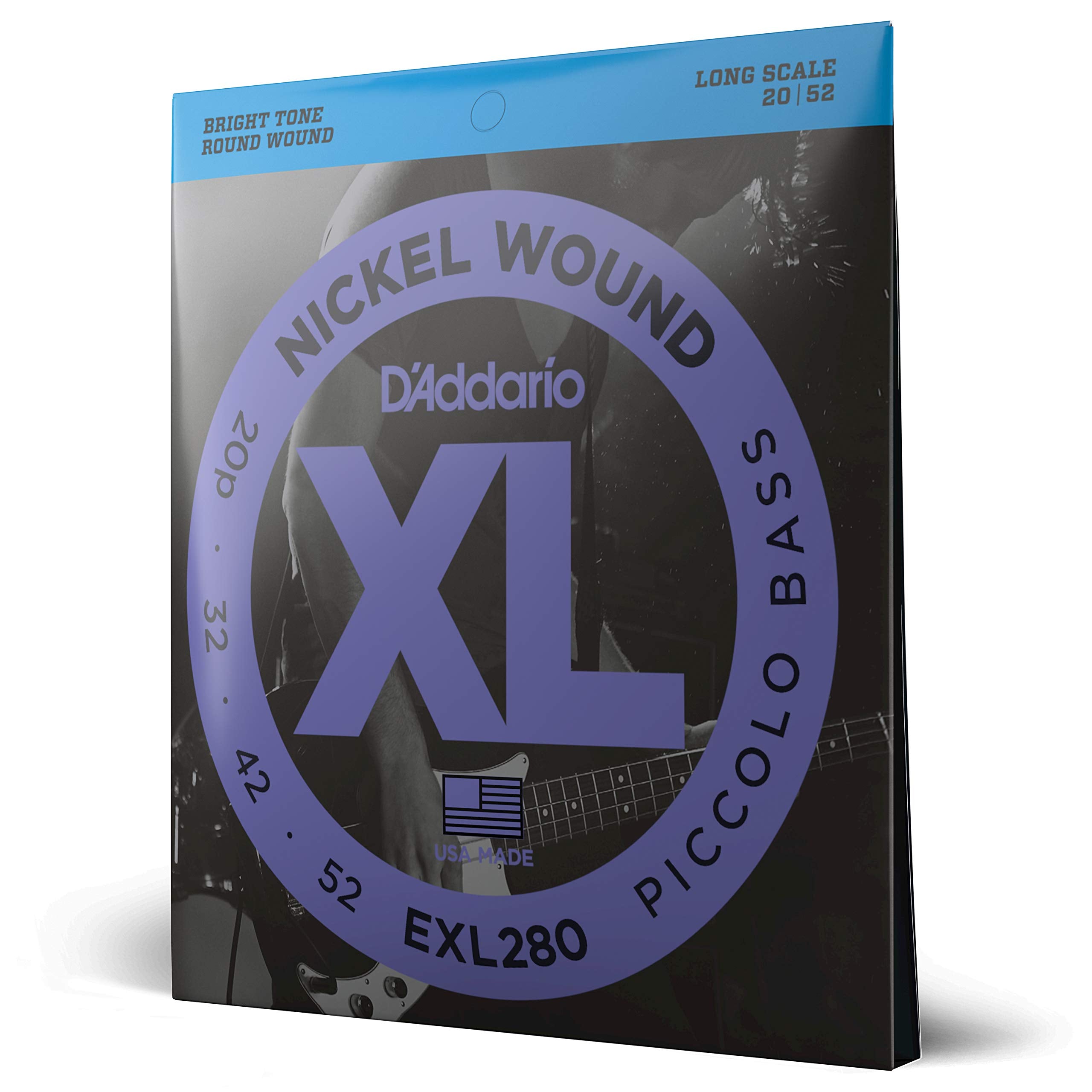 D'Addario Bass Guitar Strings   Xl Nickel Bass Strings   Exl280   Perfect Intonation, Consistent Feel, Powerful Durability   For