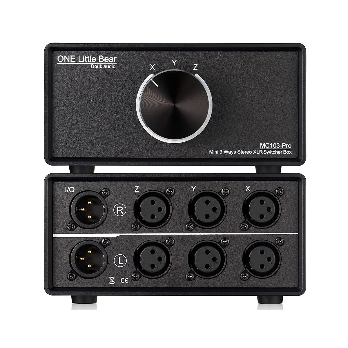 Nobsound 3 In 1 Out Xlr Audio Switch ; Balanced Audio Converter ; 3 Way Stereo Passive Audio Selector Switcher (Mc103 Pro 3 In)