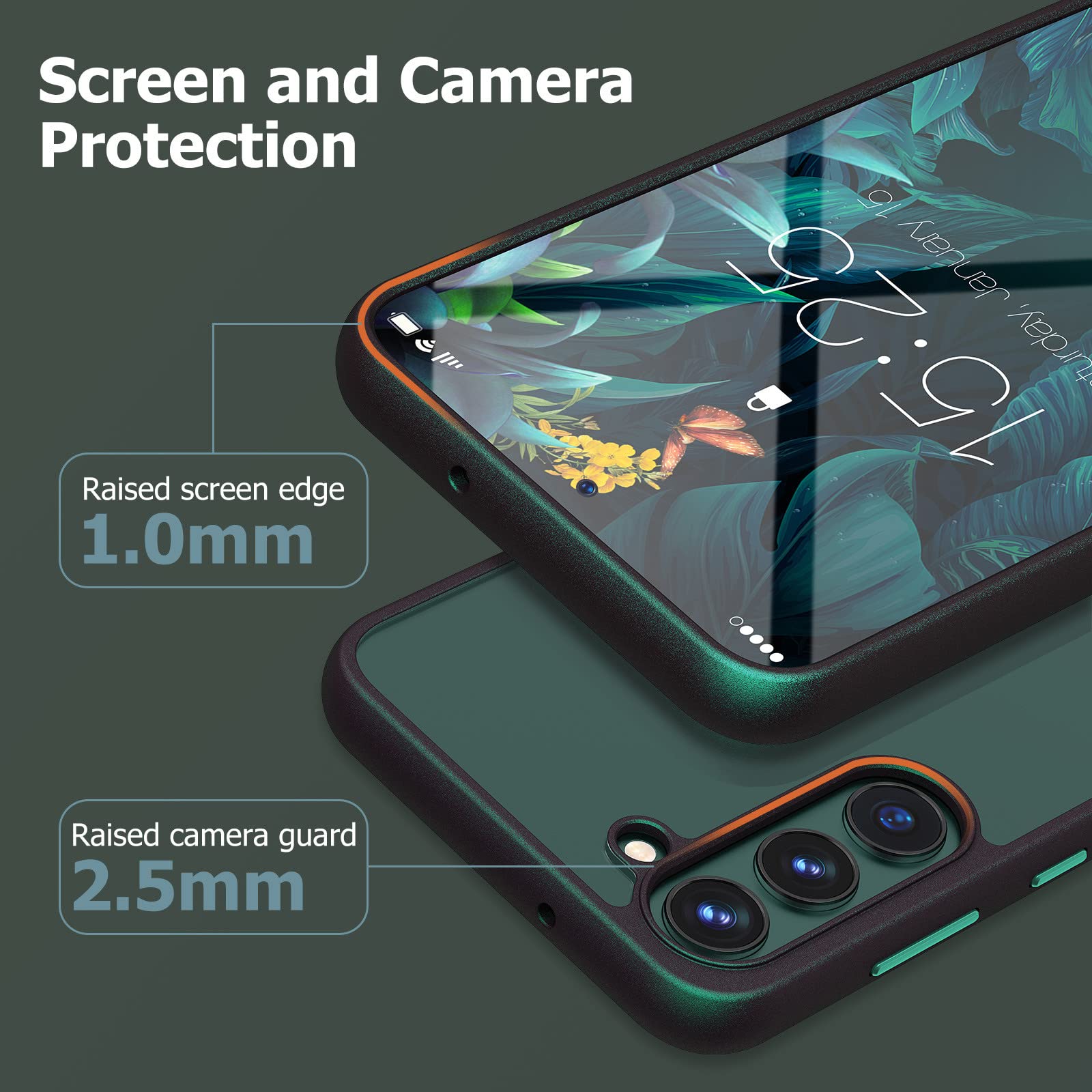 Mateprox Compatible With Samsung Galaxy S23+ Case, Clear Thin Slim Crystal Transparent Shockproof Bumper Cover For Samsung S 23