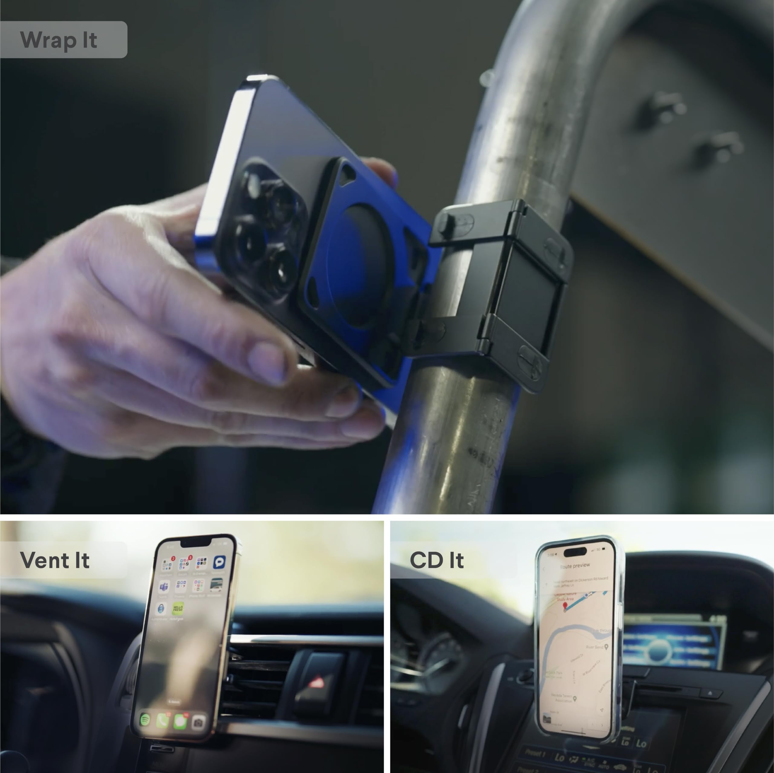 Kenu Stance+ 10-In-1 Magsafe Phone Mount, Magnetic Tripod Stand, Car Vent+Cd Mount, Finger Holder, Airplane Mount, Selfie Stick,