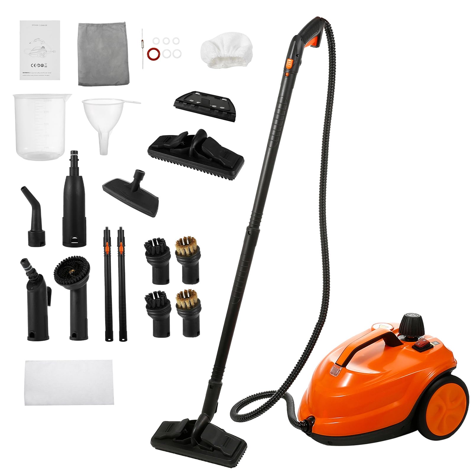 Wichemi Steamer For Cleaning, 1800W High Temperature Handheld Steam Cleaner For Car With 2100Ml Water Tank, Electric Steam Clean