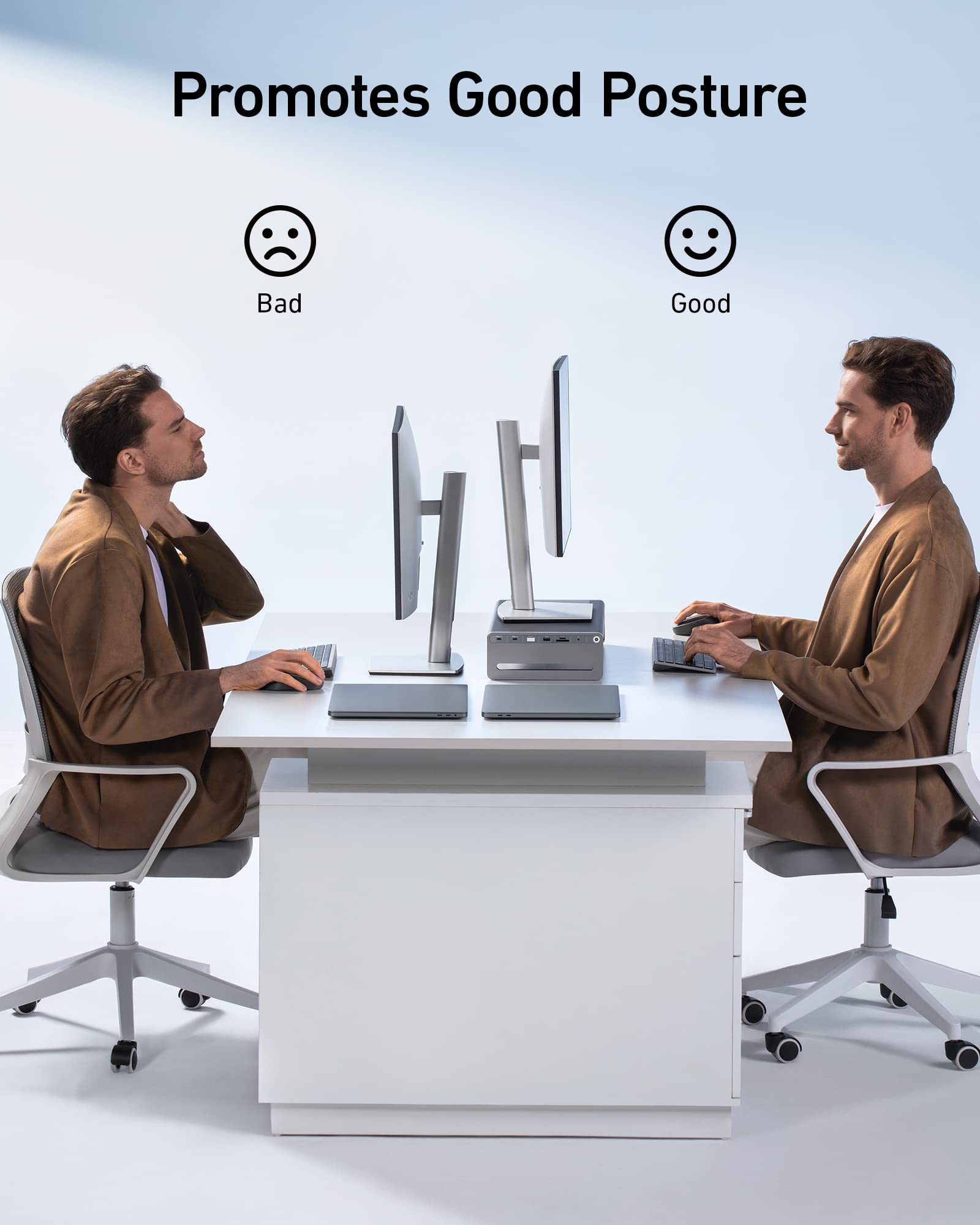 Anker 675 Usb C Docking Station (12 In 1, Monitor Stand) With 10Gbps Usb C Ports, 4K@60Hz Hdmi Display, Wireless Charging Pad, F