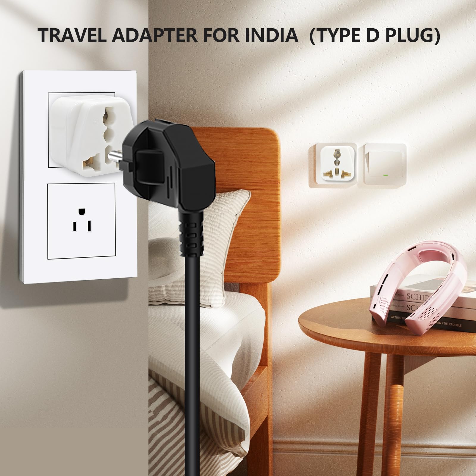 Universal Adapter, Europe To Us Plug Adapters, 2 Pack Uk To Us Plug Adaptor, India To Us Plug Adapterr, American Outlet Plugadap