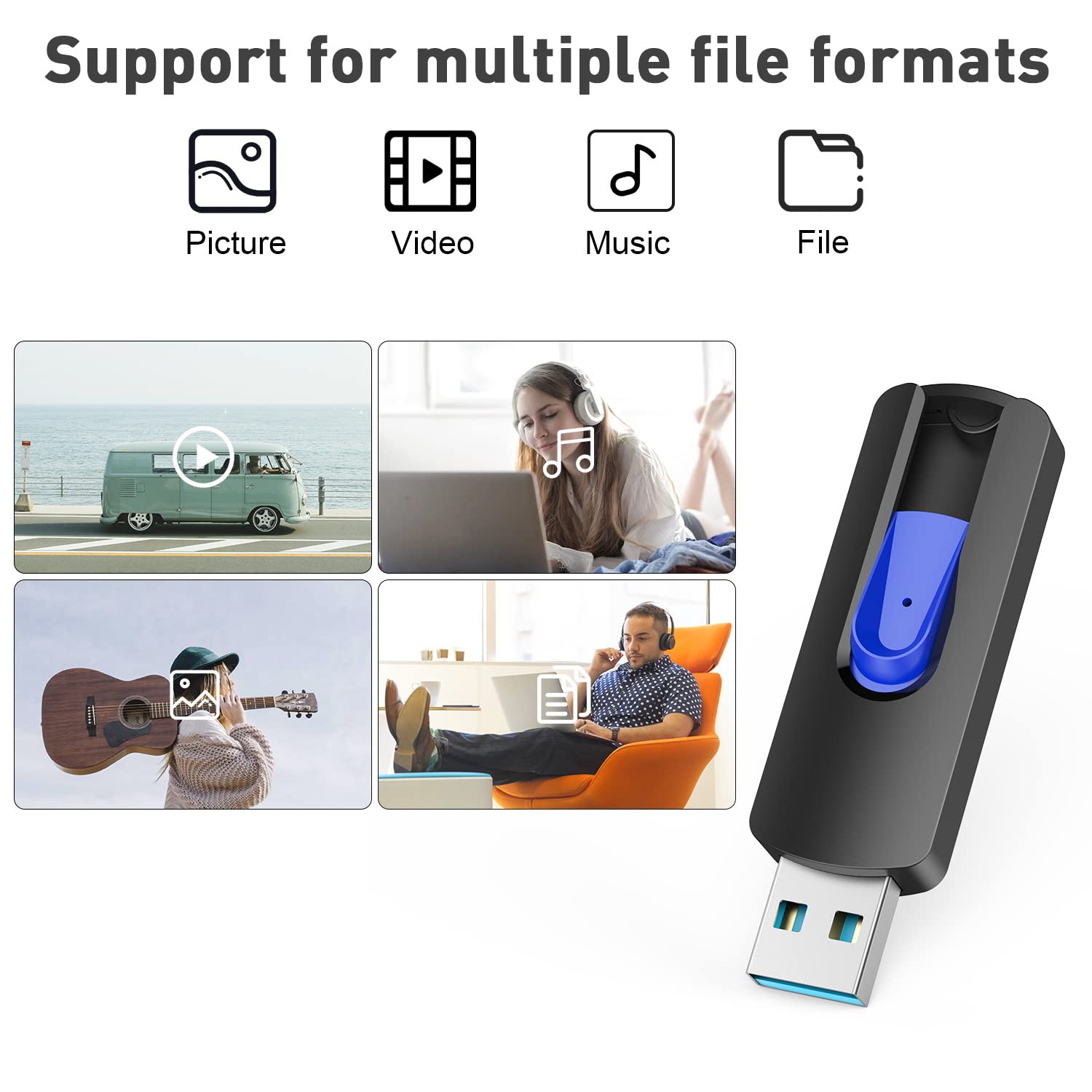 Raoyi 5 Pack 32Gb Usb 3.0 Flash Drive, High Speed Memory Stick Thumb Drives Jump Drive Pen Drive For Pc Laptop Desktop  32G Multipack