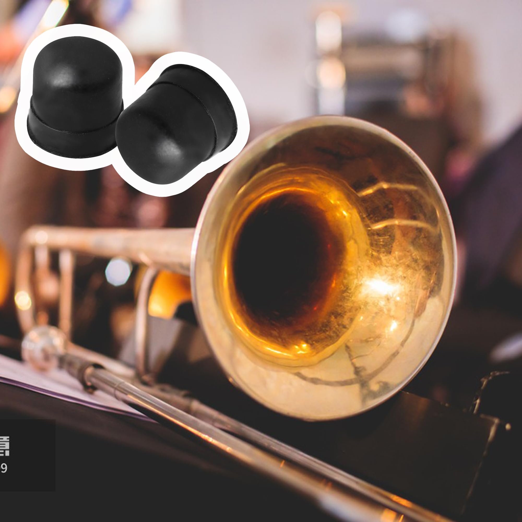 11X11Mm Black Trombone Slide Rubber End Tip Bumper Pack Of 20