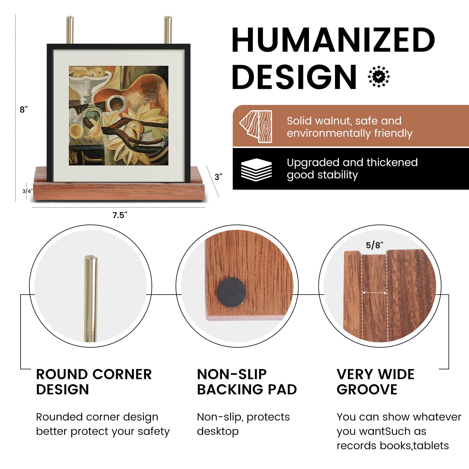 Simesove Audio Tabletop Record Holder,Now Playing Vinyl Record Stand Display,Vinyl Holder, Vinyl Stand For Albums, Cd, Ipad,Mini