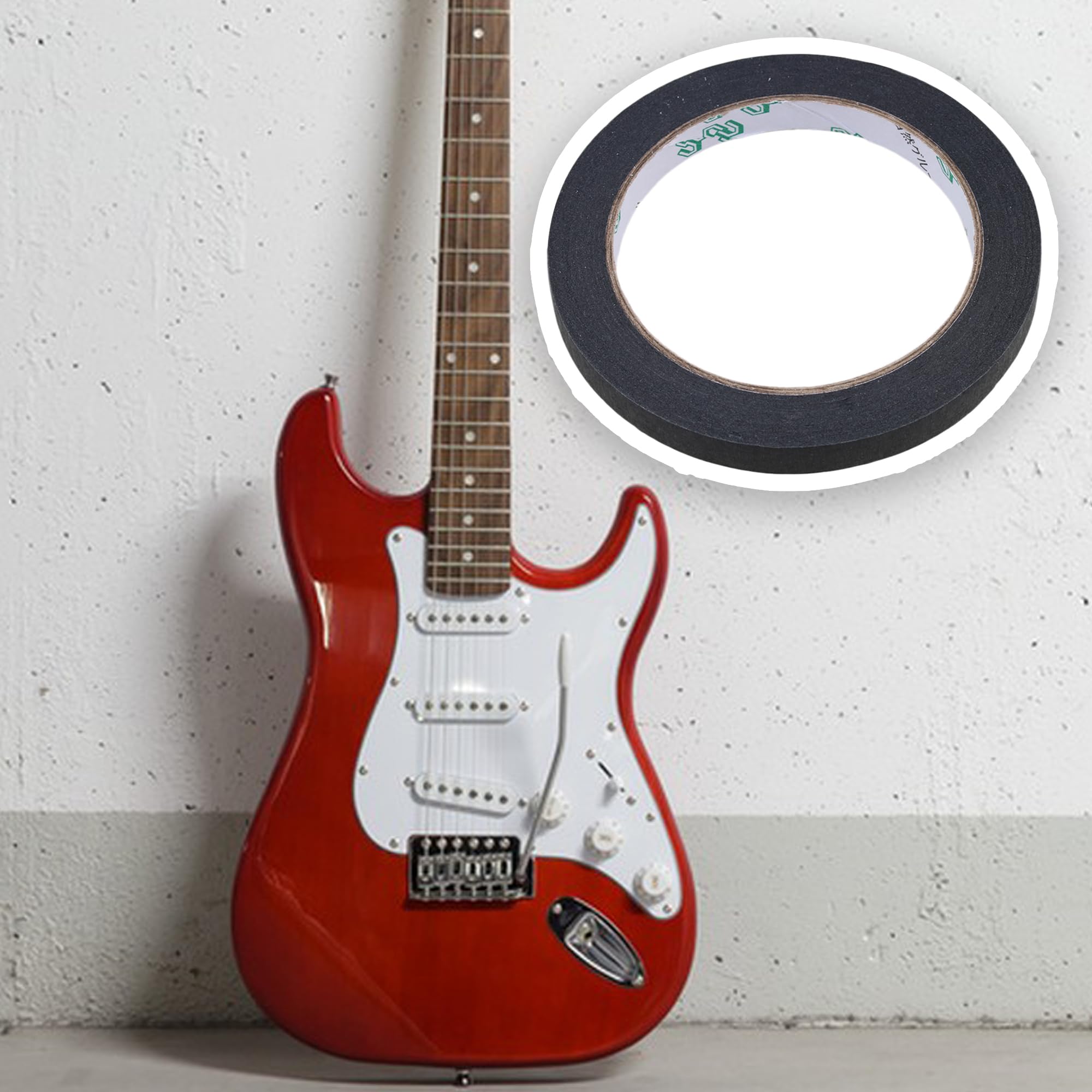 Lovermusic Black 0.39Inch Width Guitar Pickup Coil Tape Electrical Insulation Adhesive Tape Instrument Accessories