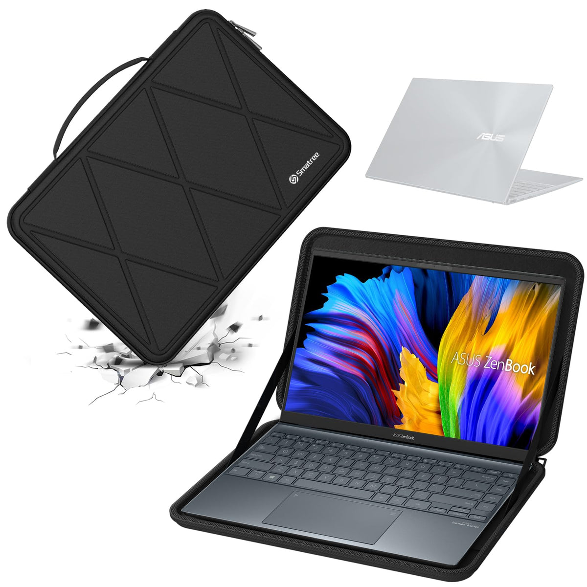 Smatree Hard EVA Protective Sleeve Case Compatible for 14 inch ASUS Chromebook CX1405, ExpertBook P1 P1403/ExpertBook B9 OLED, Zenbook 14 UX425/UM425QA, Vivobook 14 X412, Chromebook C425 Laptop(X8039)