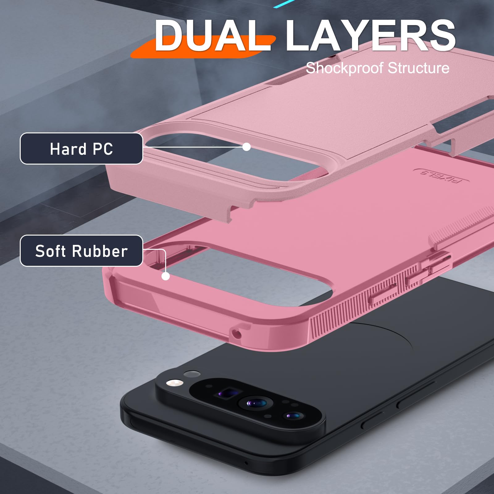 Janmitta For Google Pixel 9/9 Pro Case With Screen Protector+Camera Lens Protector+Wrist Strap Lanyard,Heavy Duty Shockproof Ful