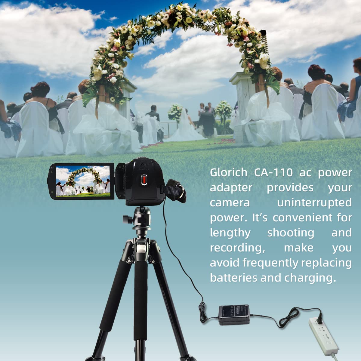 Glorich Ca 110 Ca110 Replacement Ac Power Adapter For Canon Vixia Hf M50 M500 R60 R50 R500 R40 R400 R30 R300 R20 R200, Vixia Mini, Mini X, Legria Hf R206 R46 R406 R56 R506, Legria Mini, Mini X