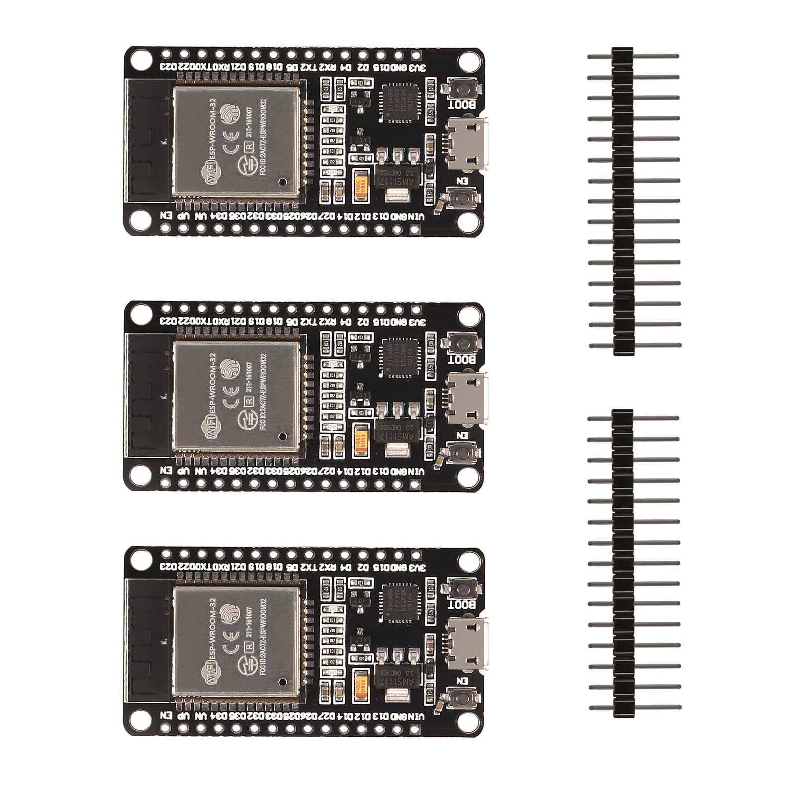 3Pcs Esp32 Esp 32S Wifi Development Board Unassembled Nodemcu Esp32S Microcontroller Processor Integrated Chip Cp2102