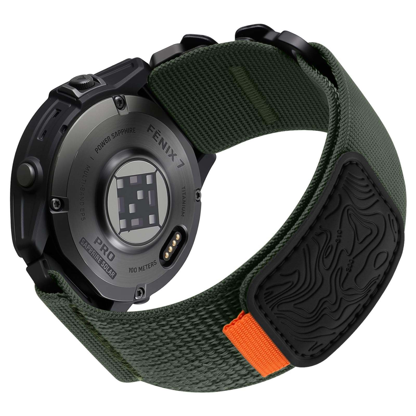 Bandletic 22mm Watch Band Compatible with Garmin Fenix 8 47mm 7 6 Pro 5 Plus Watch Band, Rugged Tactical Nylon Strap for Instinc