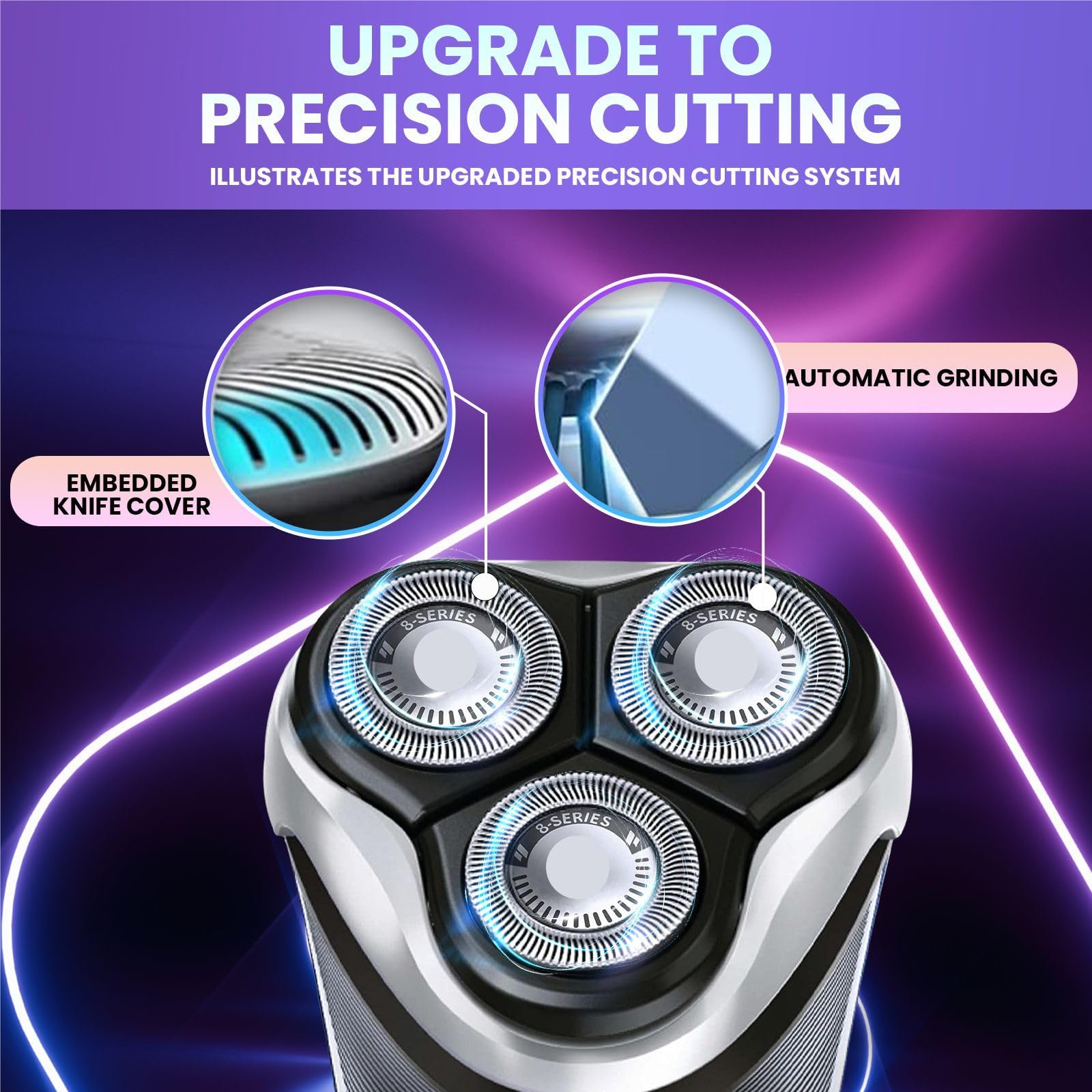 Golden Lotus Creations Hq8 Replacement Heads Compatible With Philips Norelco Aquatec Electric Shaver Razor Series Hq8 At880 Pt73