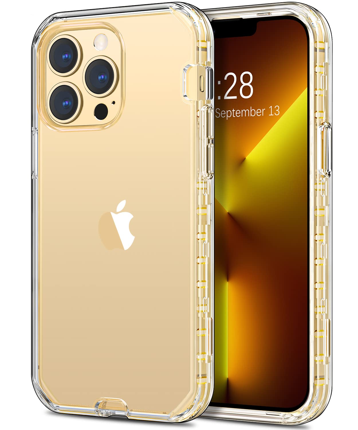 Hython For Iphone 13 Pro Max Case Clear, Crystal Clear Transparent Cover, [Military Grade Drop Protection] Hybrid Heavy Duty Rug