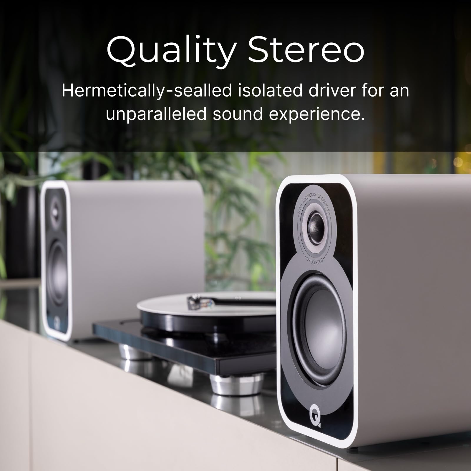 Q Acoustics 5020 Bookshelf Speakers Pair Holme Oak   5'' Mid/Bass Driver, 1'' Tweeter   Stereo System For Home Theater Entertain