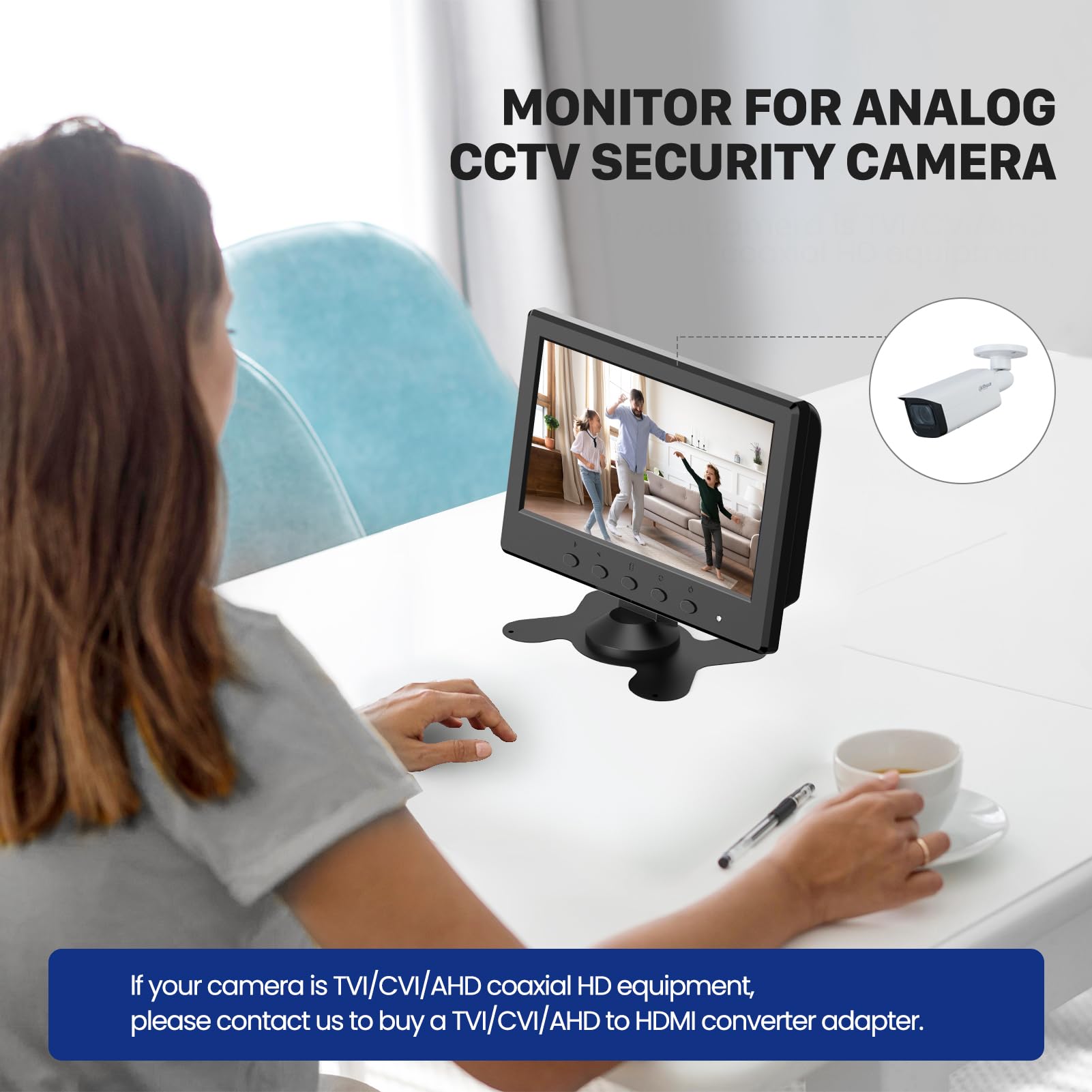 Eyoyo Mini Monitor 7 Inch Small Hdmi Monitor 1024X600 Lcd Screen Display Hmdi Av Vga Bnc Usb Input For Pc Cctv Security Camera C