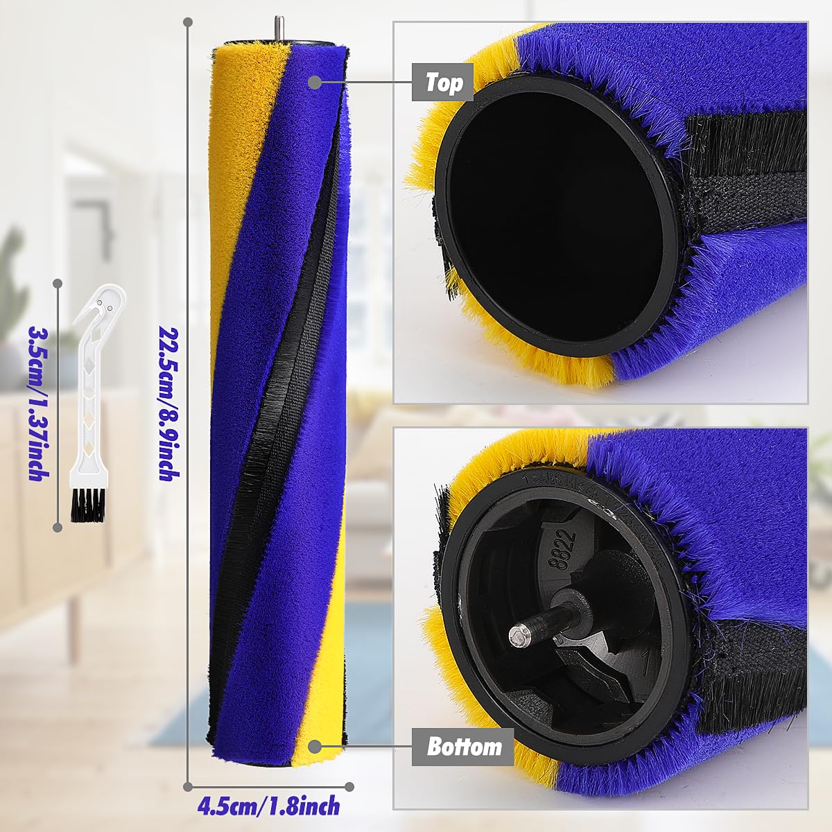 Soft Roller Brush Replacement Compatible With Dyson V8 Slim V10 Slim V12 Detect Slim V15 Detect Slim, Roll Bar Vacuum Attachment