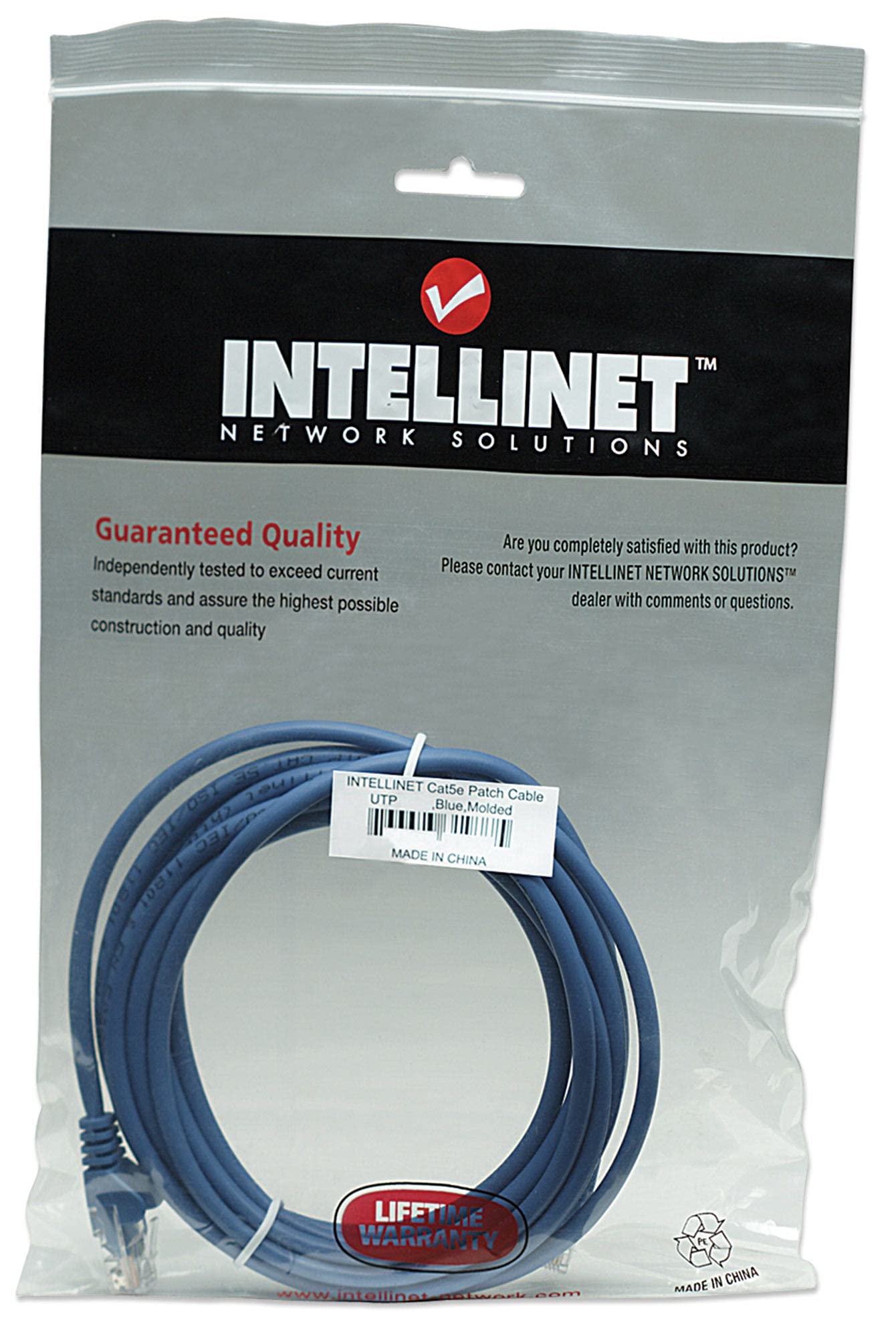 Intellinet Network Solutions Cat5E Rj 45 Male/Rj 45 Male Utp Network Patch Cable, (319874), Blue, 7.5 M (25 Ft)
