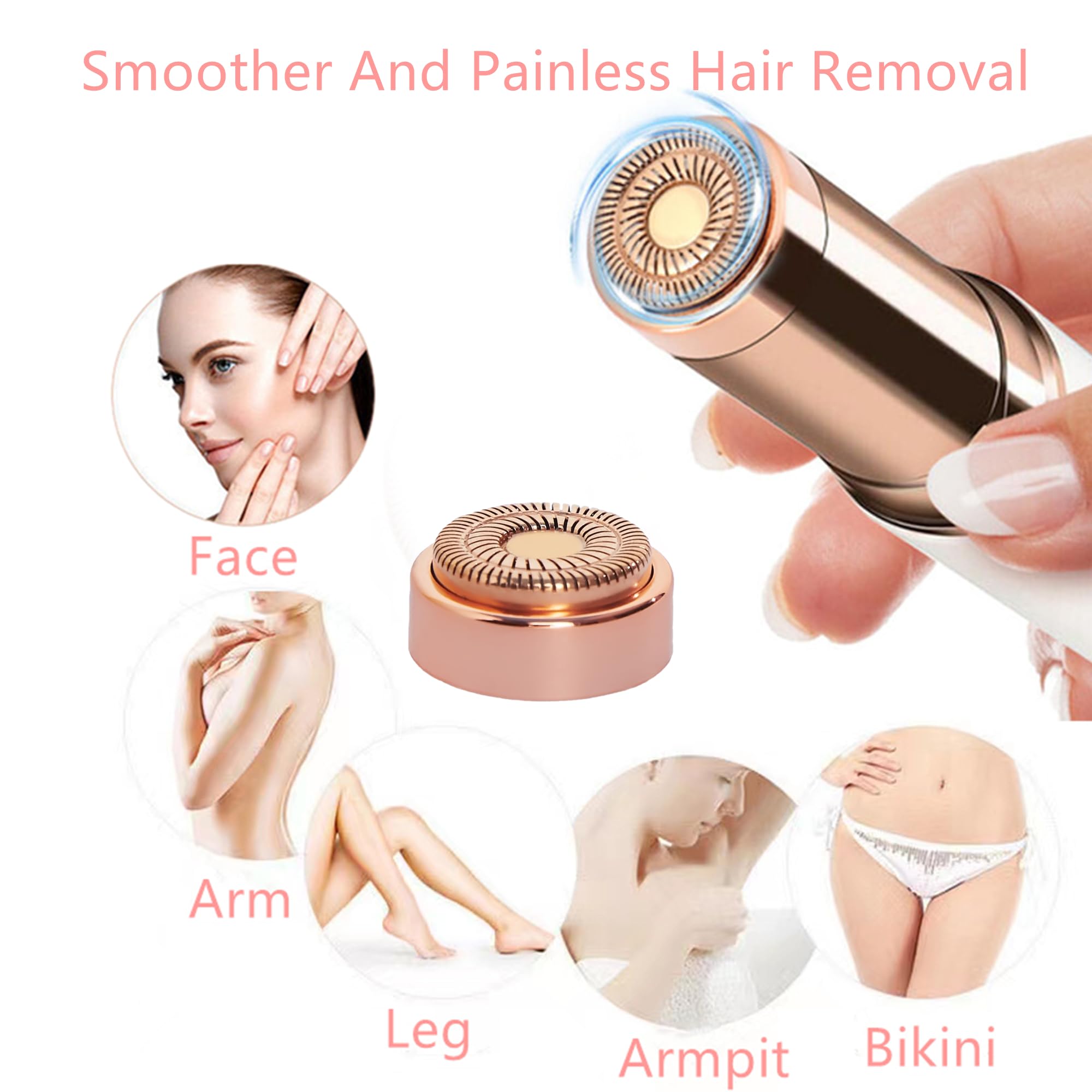 Facial Hair Remover Replacement Heads   Gen 2 Compatible With Finishing Touch Flawless Hair Remover Tool For Women Easy Facial H