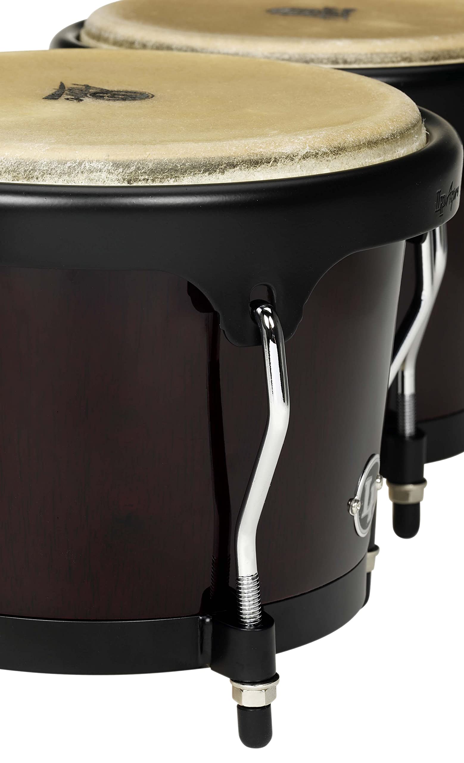 Lp Lpa601 Aspire Oak Bongos With Black Hardware Dark Wood
