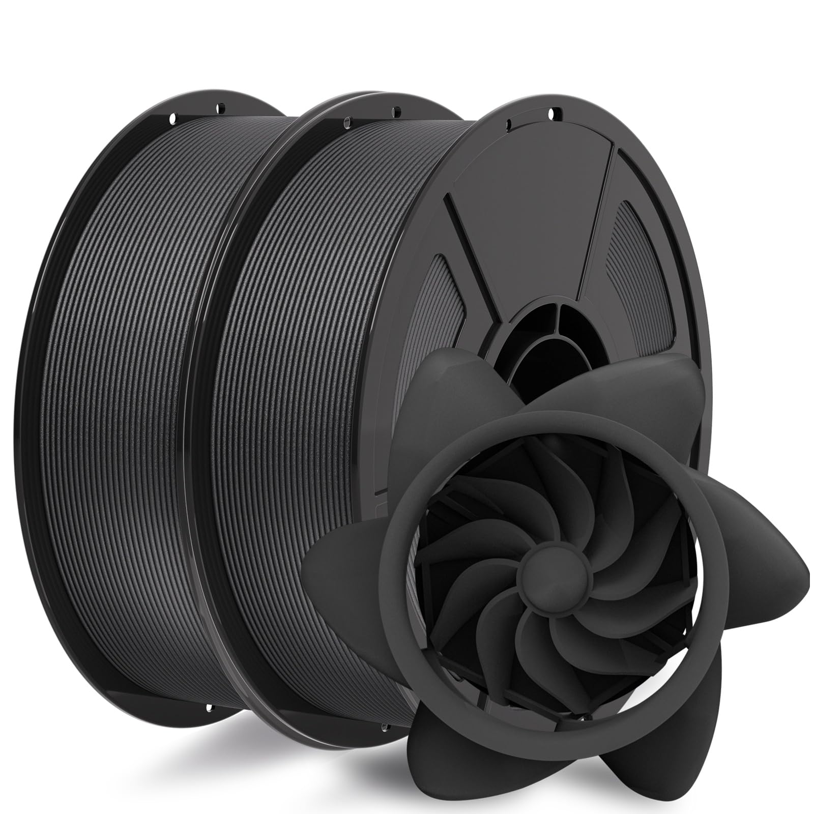 IEMAI PA6 Carbon Fiber Nylon Filament 1.75mm Bundle 2KG, Matte Black PA6-CF 3D Printer Filament with Superior Strength & Rigidit