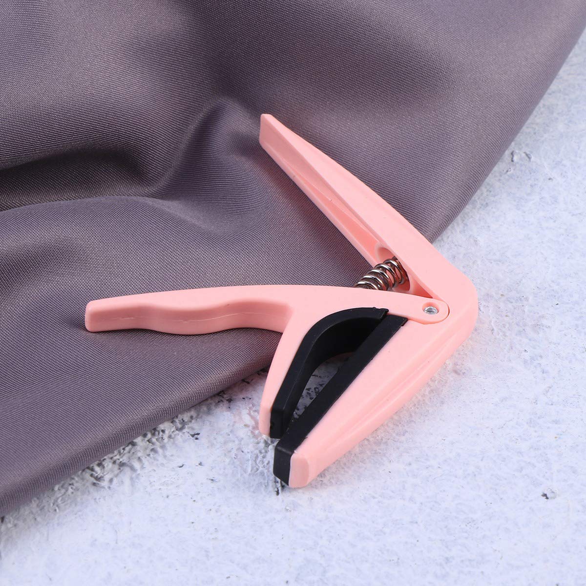 Professional Ukulele Capo Single Handed Ukelele Capo Zinc Alloy Guitar Parts Accessories (Pink)