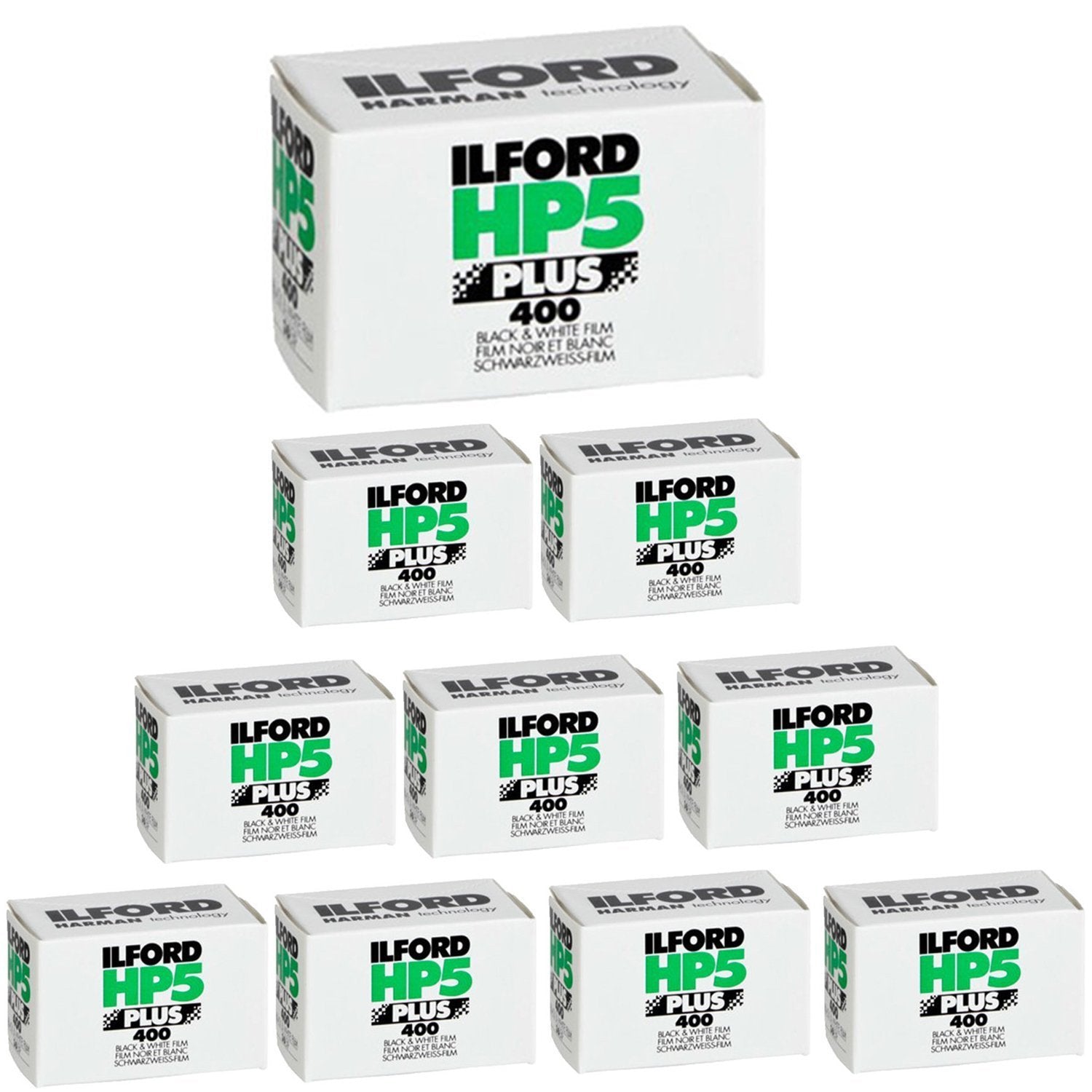 Ilford Hp5+ 36 Exp B&W Film, Multipack Of 10 [Camera]