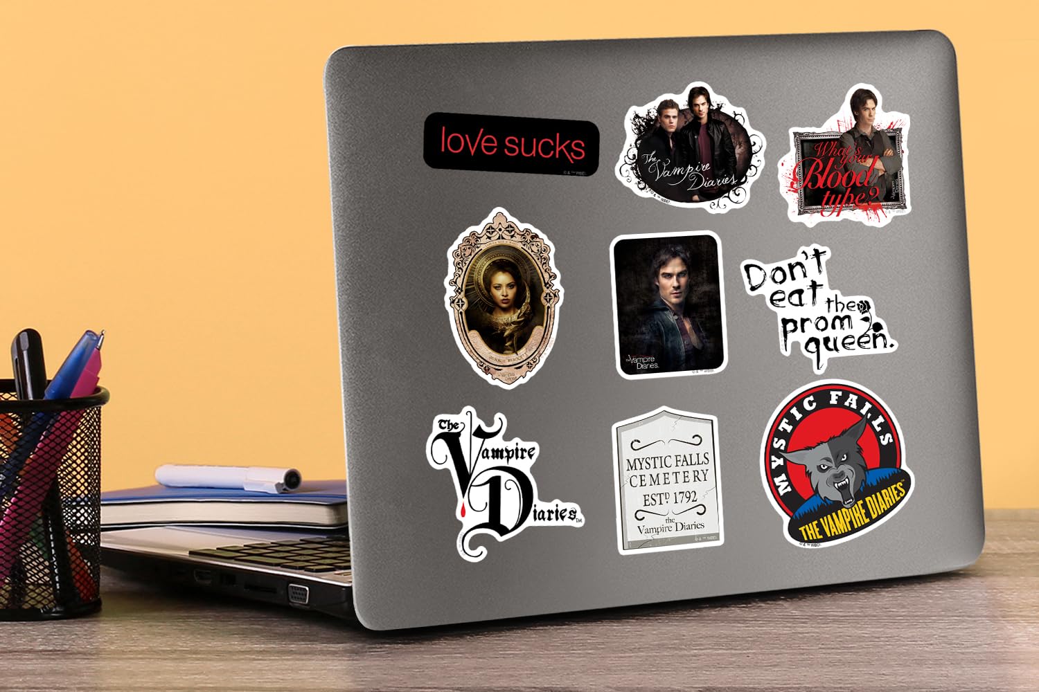The Vampire Diaries 50Ct Vinyl Large Deluxe Stickers Variety Pack   Laptop, Water Bottle, Scrapbooking, Tablet, Skateboard, Indo