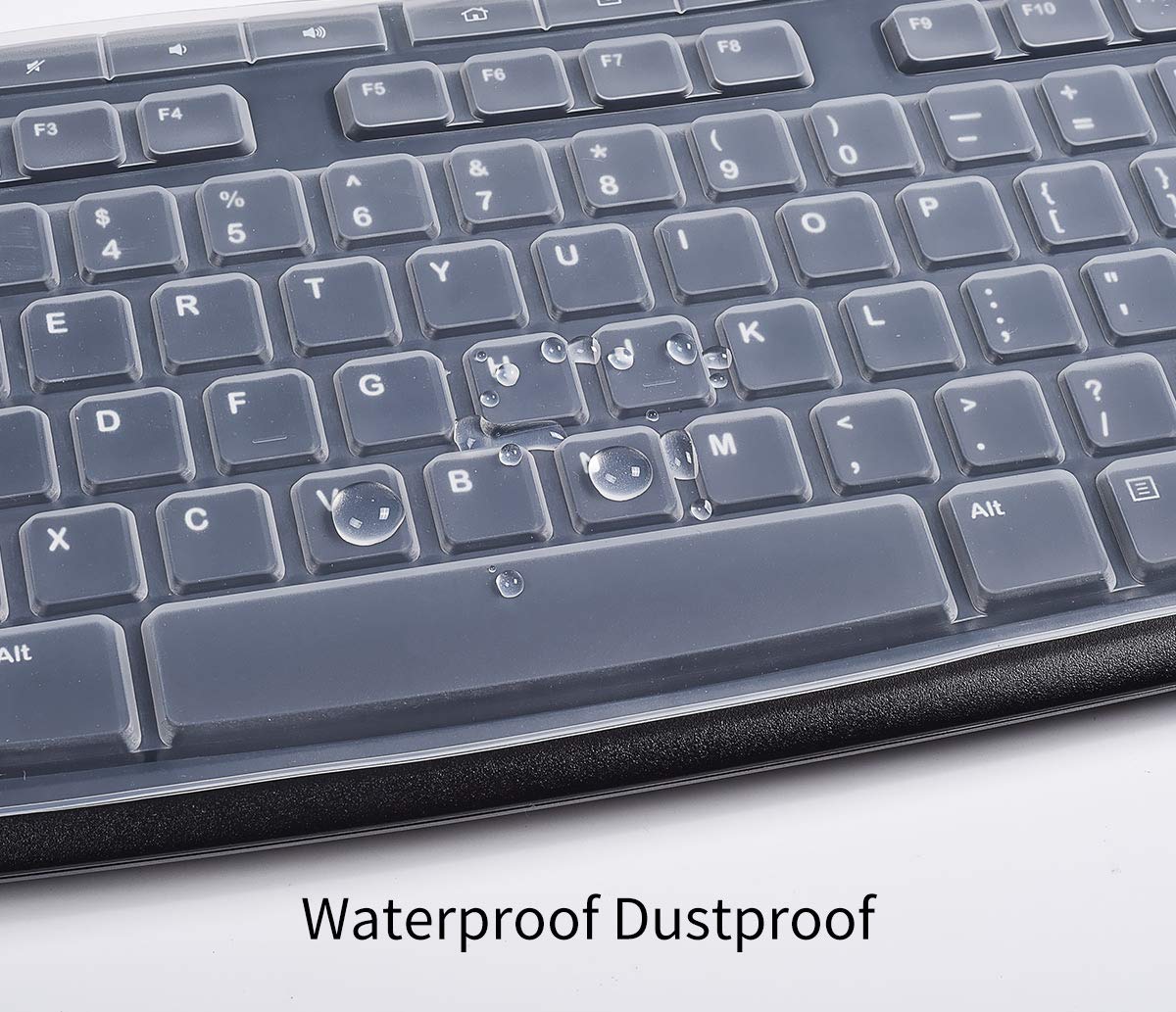 Casebuy Keyboard Cover Skin For Logitech Mk270 Mk295 Wireless Keyboard & Logitech K200 K260 K270 Mk200 Mk260 Keyboard (Clear)