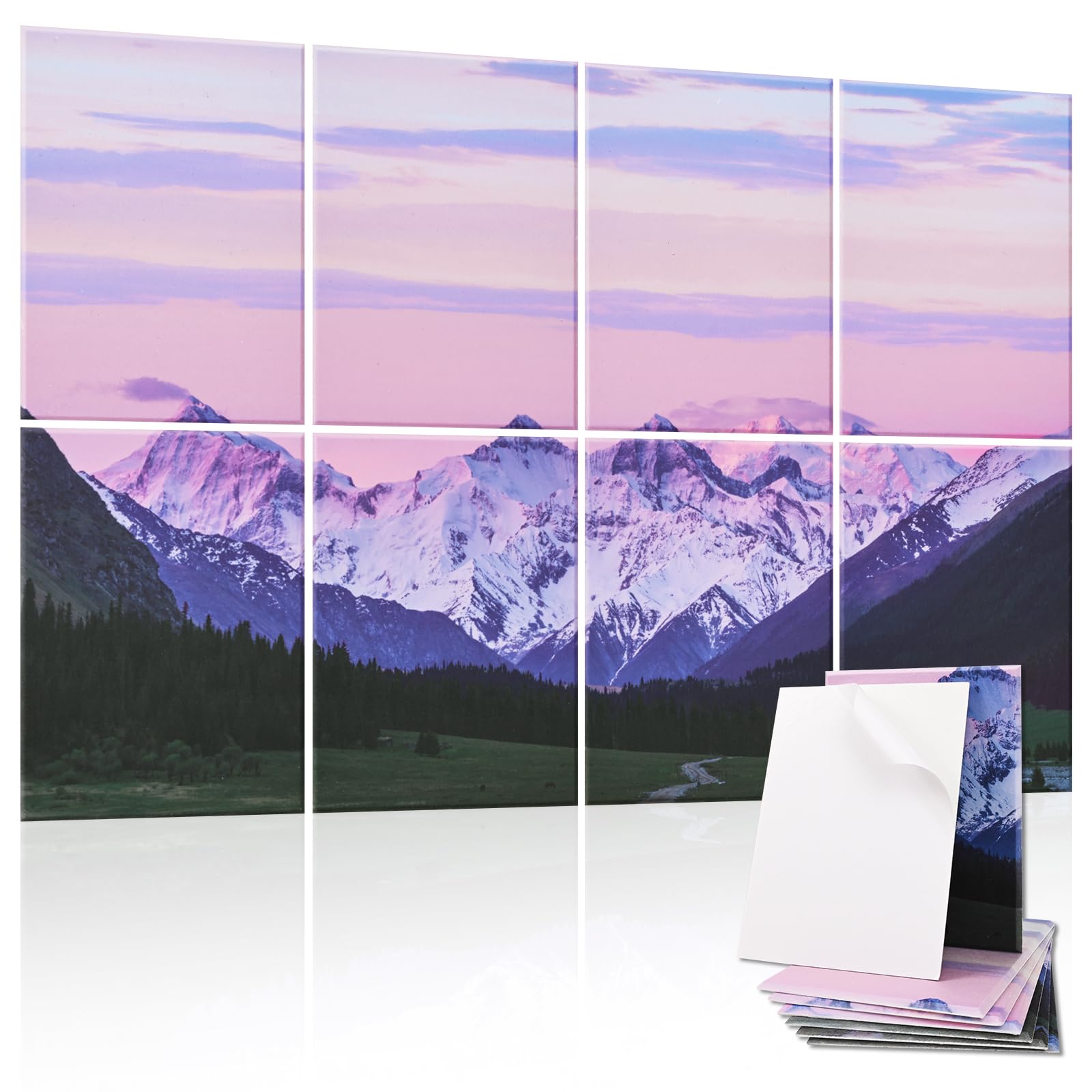 Tutmyrea Art Acoustic Panels, 48''X32'' Sound Proofing Padding, 8 Pack Decorative Acoustical Soundproof Wall Panels, Self Adhesi