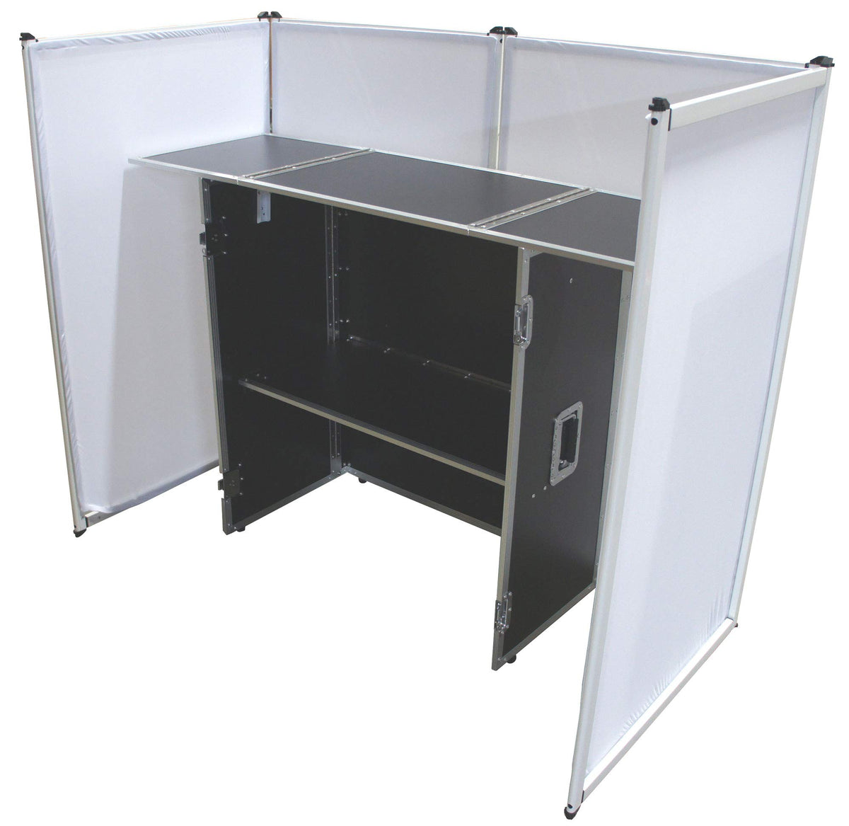 Harmony Audio Aluminum Portable Dj Facade Booth Scrim & 54' Workstation Table