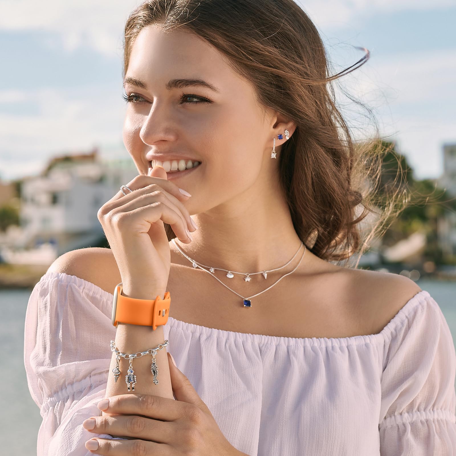 Daqin Sport Band Compatible With Apple Watch Band 45Mm 46Mm 44Mm 42Mm 49Mm Men, Soft Silicone Waterproof Replacement Strap For A