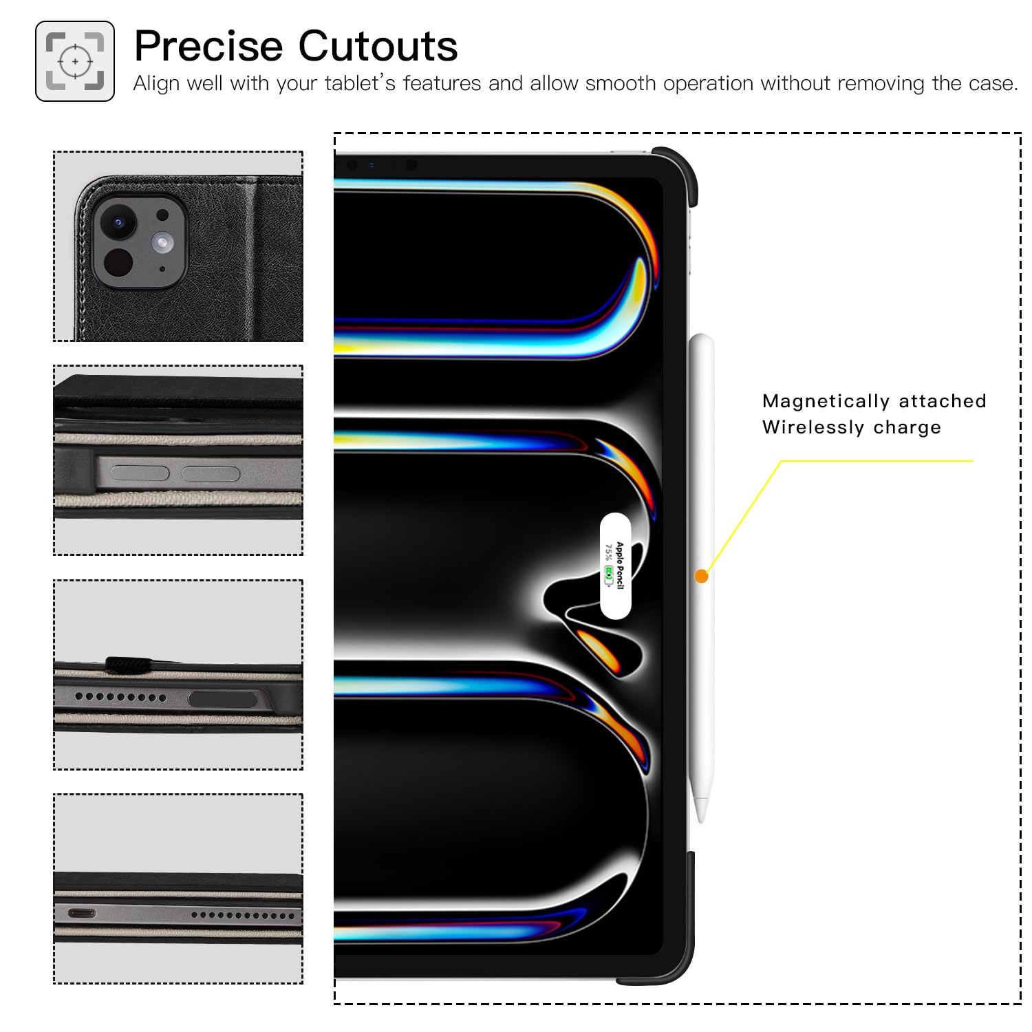 Ztotopcases For New Ipad Pro 11 Inch Case 2024 5Th Generation(M4), Premium Pu Leather Smart Cover With Auto Wake/Sleep,Multiple