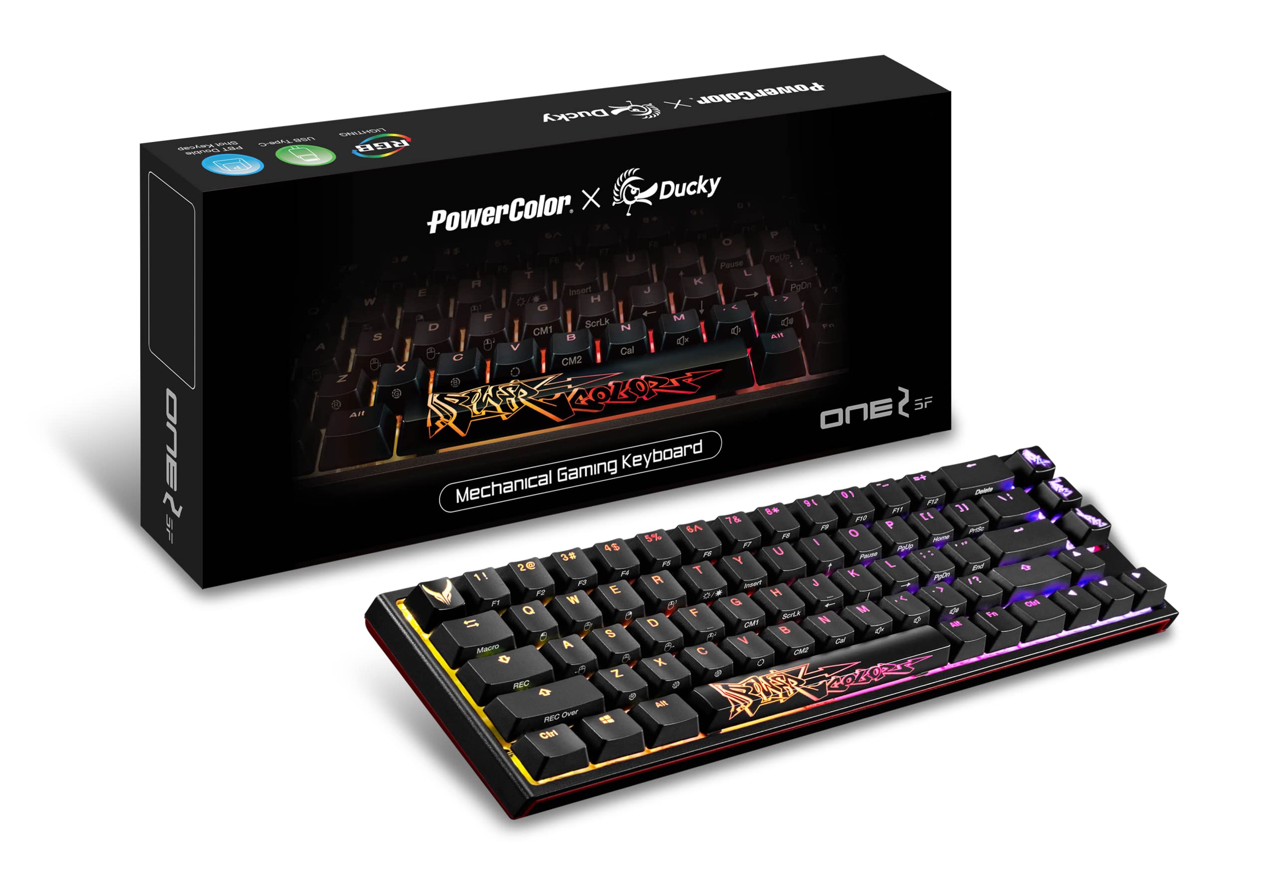 PowerColor KB DKON1967STKUSPDAZTWP Kailh Box White Switches RGB USB Retail