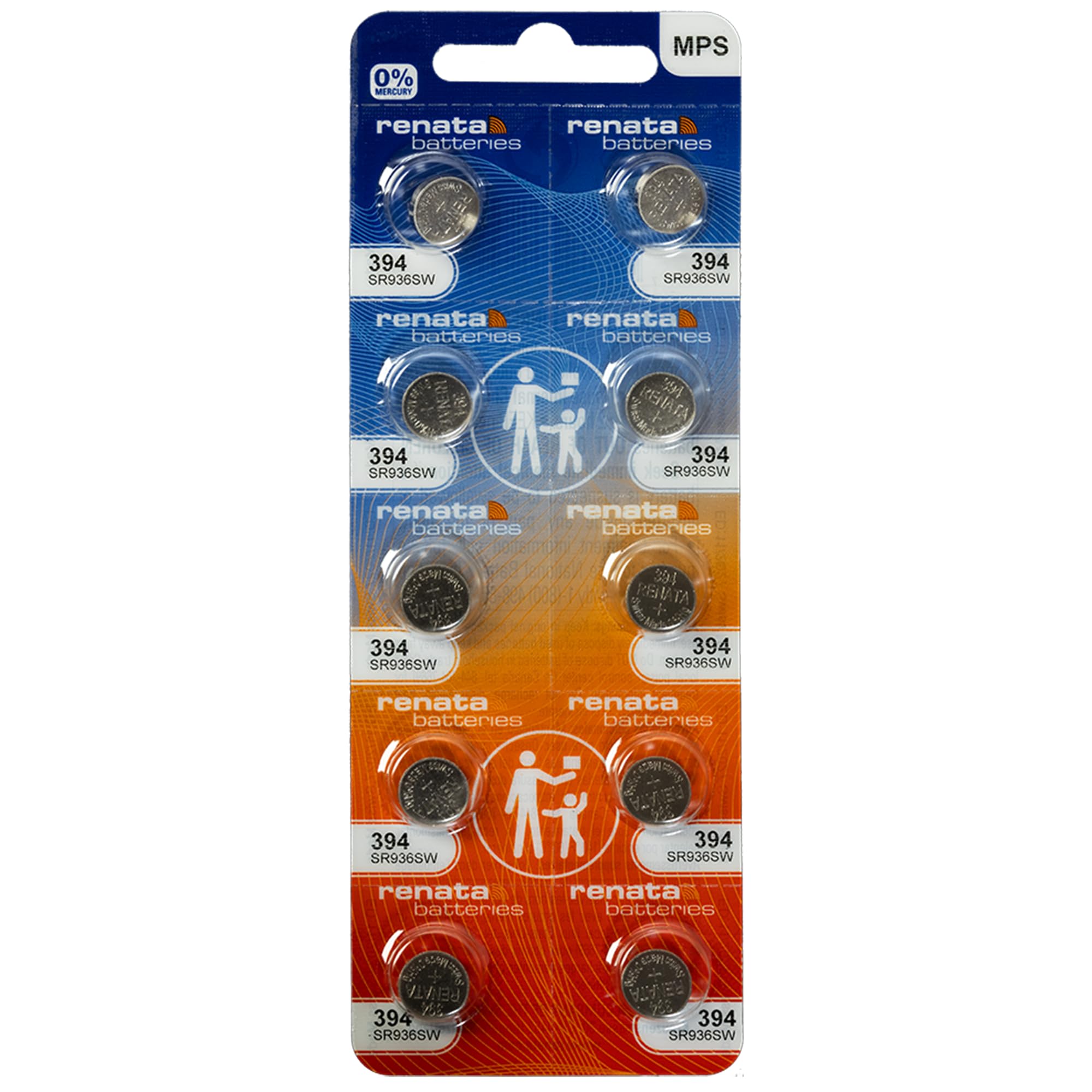 Renata 394 Sr936Sw Batteries   1.55V Silver Oxide 394 Watch Battery (10 Count)