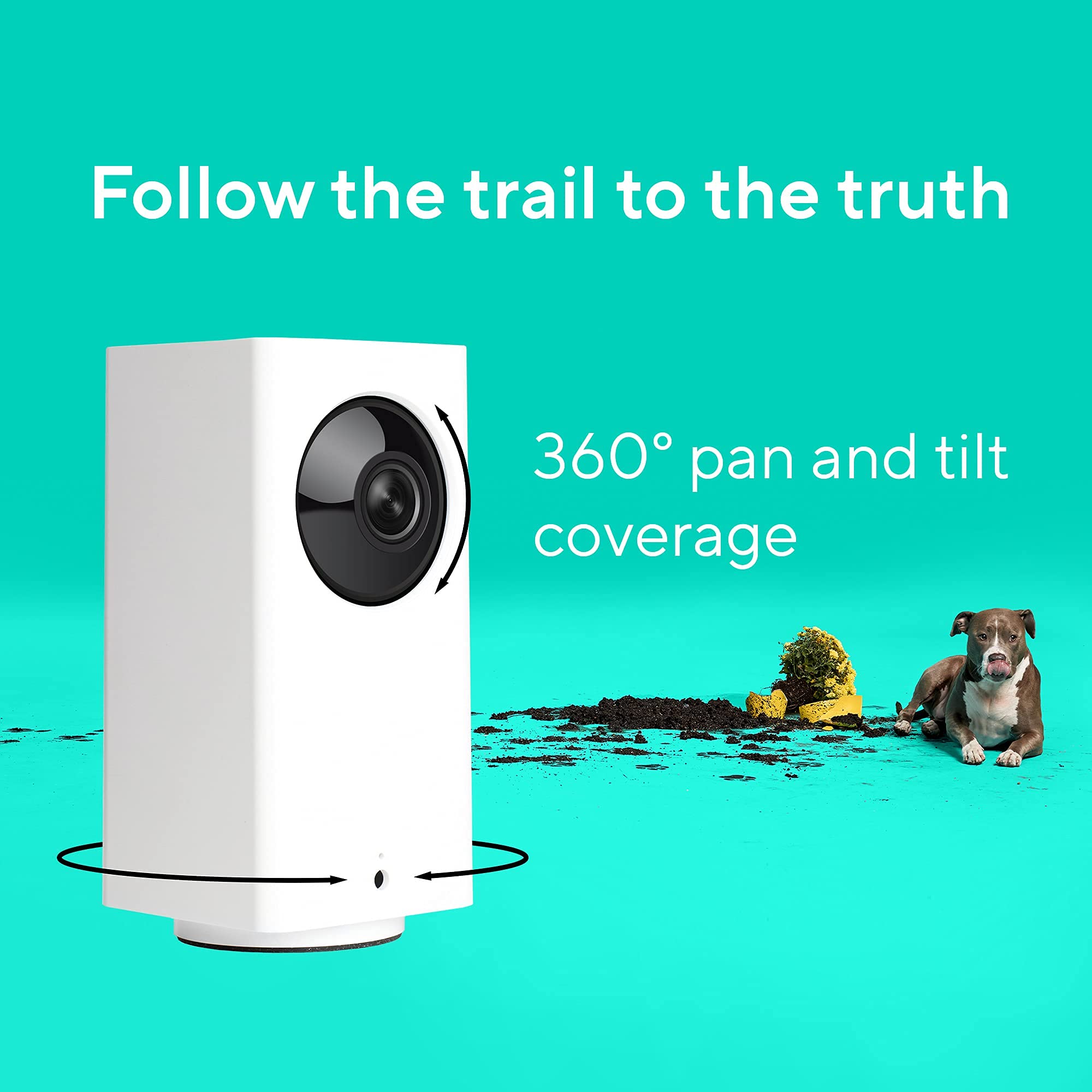 Wyze Cam Pan V2 1080P Pan/Tilt/Zoom Indoor Baby Monitoring Camera With Color Night Vision, Motion And Sound Detection, Home Security Camera Compatible With Alexa & Google Assistant