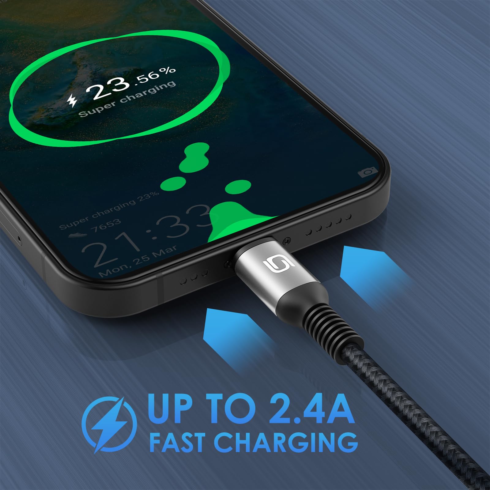 Iphone Charger Cable [Apple Mfi Certified] 3Pack 6Ft Usb A To Lightning Cable Nylon Braided Fast Charging Cord Compatible With Iphone 14/13/12/11 Pro Max/Xr/Xs/X/8/7/Plus/6S Ipad/Ipod/Airpods