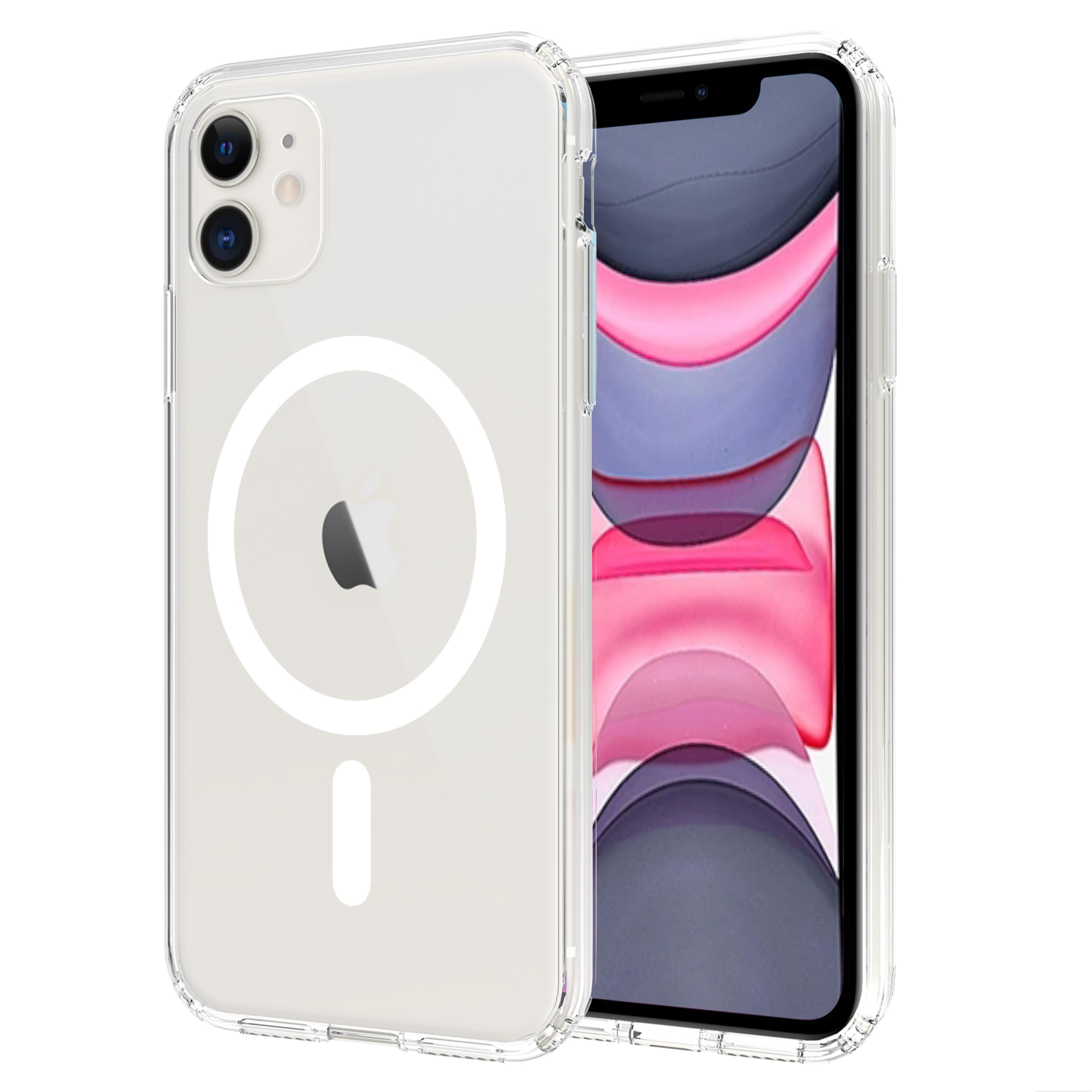 Magnetic For Iphone 11 Case,Compatible With Magsafe,Shockproof Anti Scratch Clear Thin Slim Phone Case.Clear Magnetic.