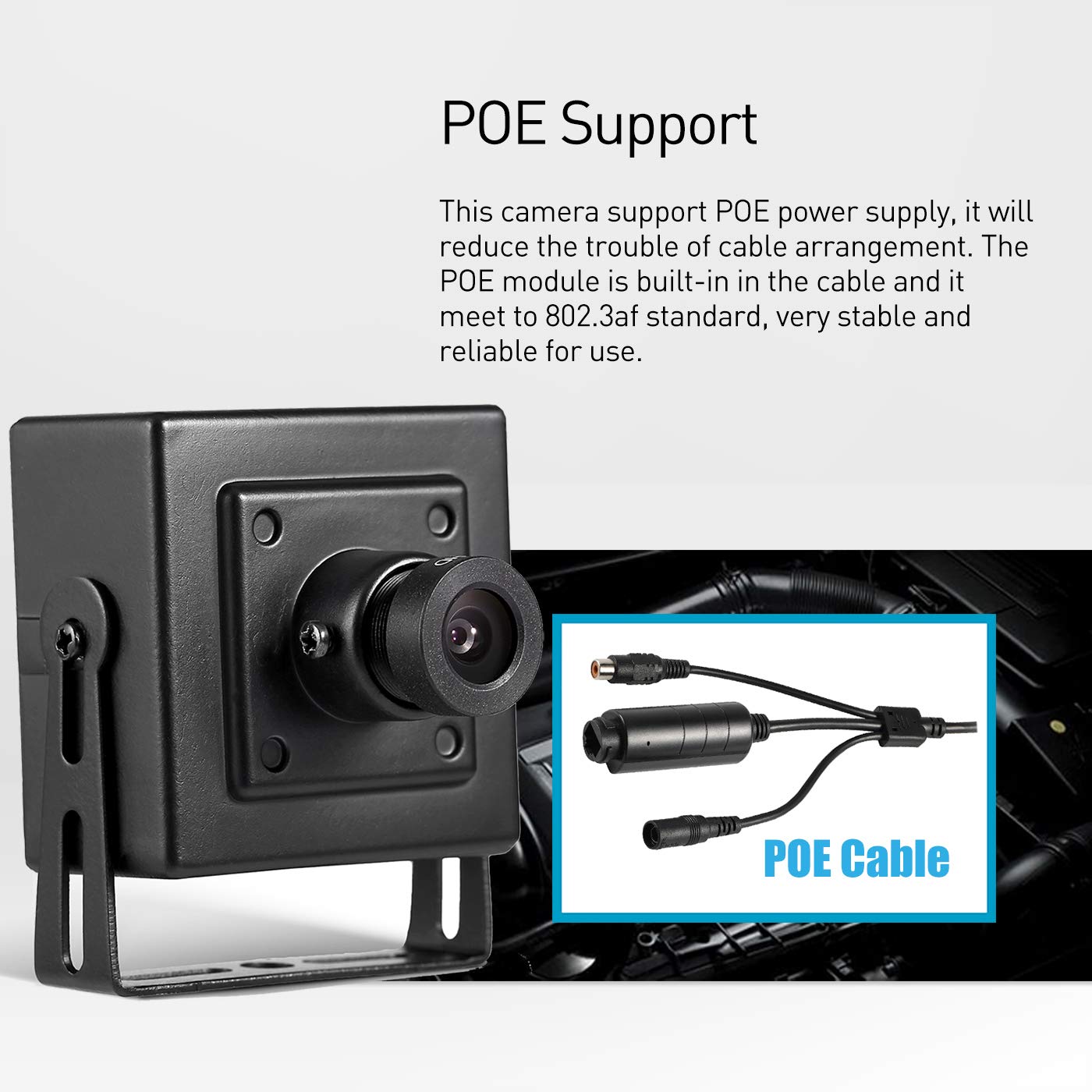 Revotech Indoor Mini Poe Ip Camera With Audio, Security Camera P2P Remote View Hd 3Mp Cctv Video Surveillance H.265/H.264 (I706